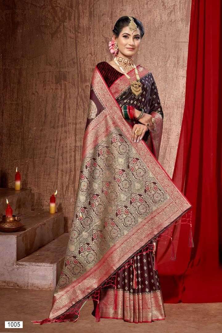 bunawat lavisha silk series 1001-1006 banarasi silk saree