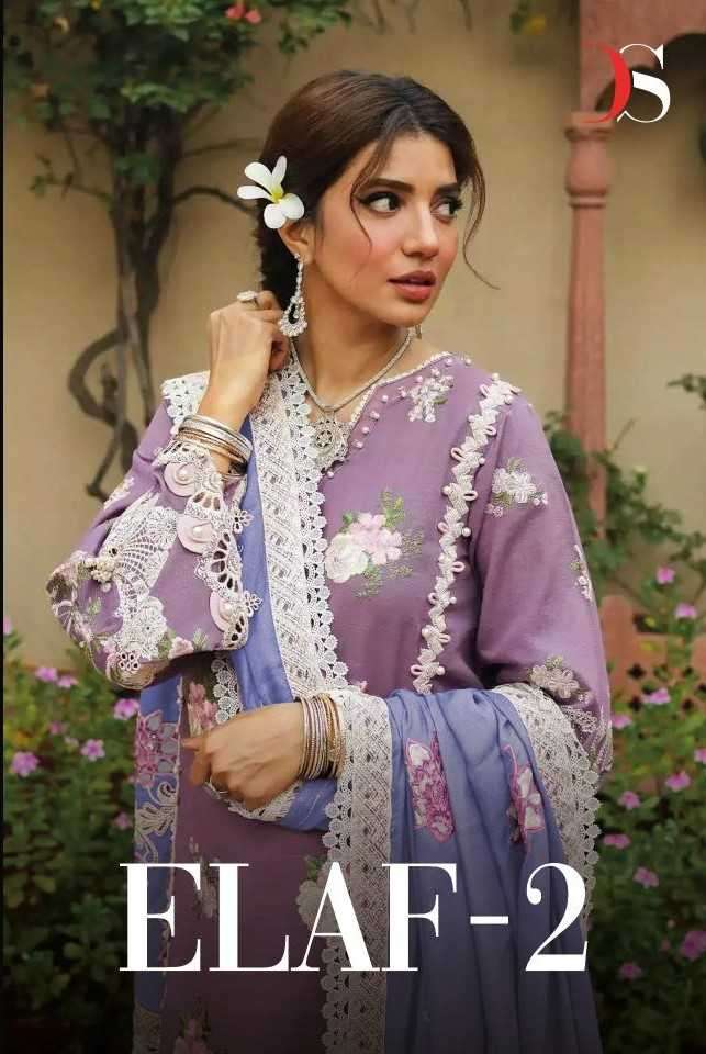 deepsy suits elaf luxury vol 2 series 4041-4044 rayon cotton suit 