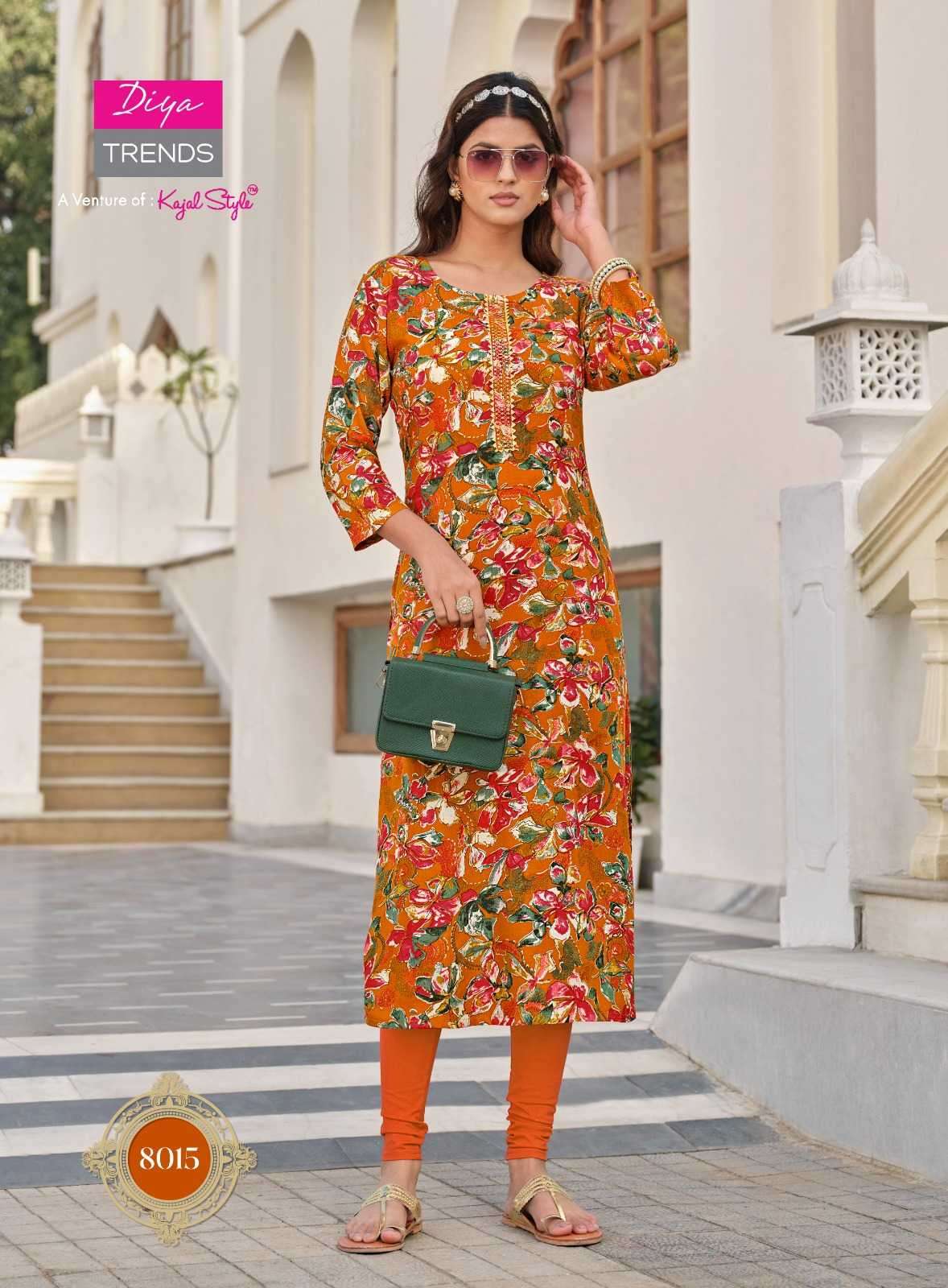 diya trends gardencity series 8001-8015 rayon kurti