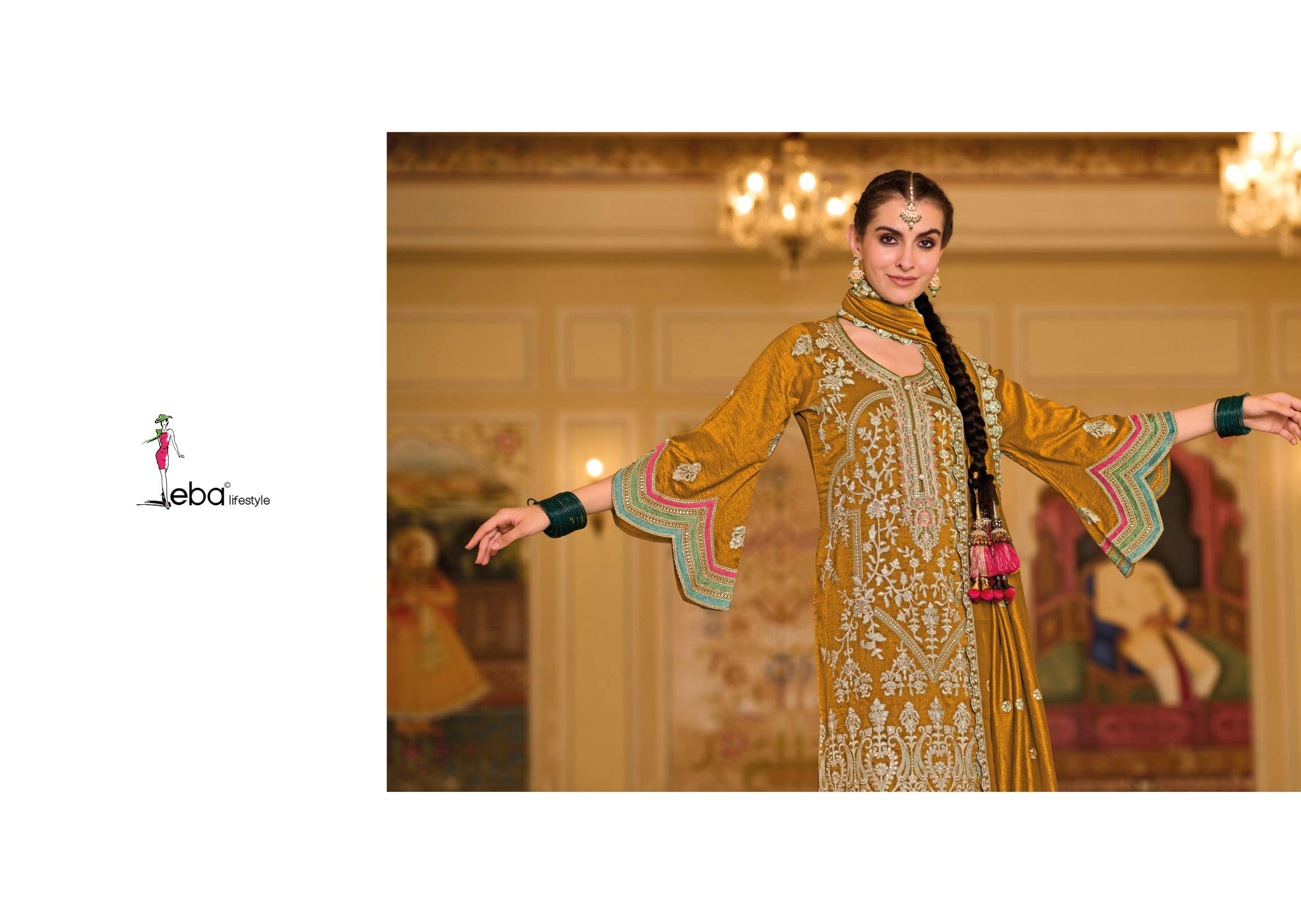eba anokhi series 1639 premium silk readymade suit 