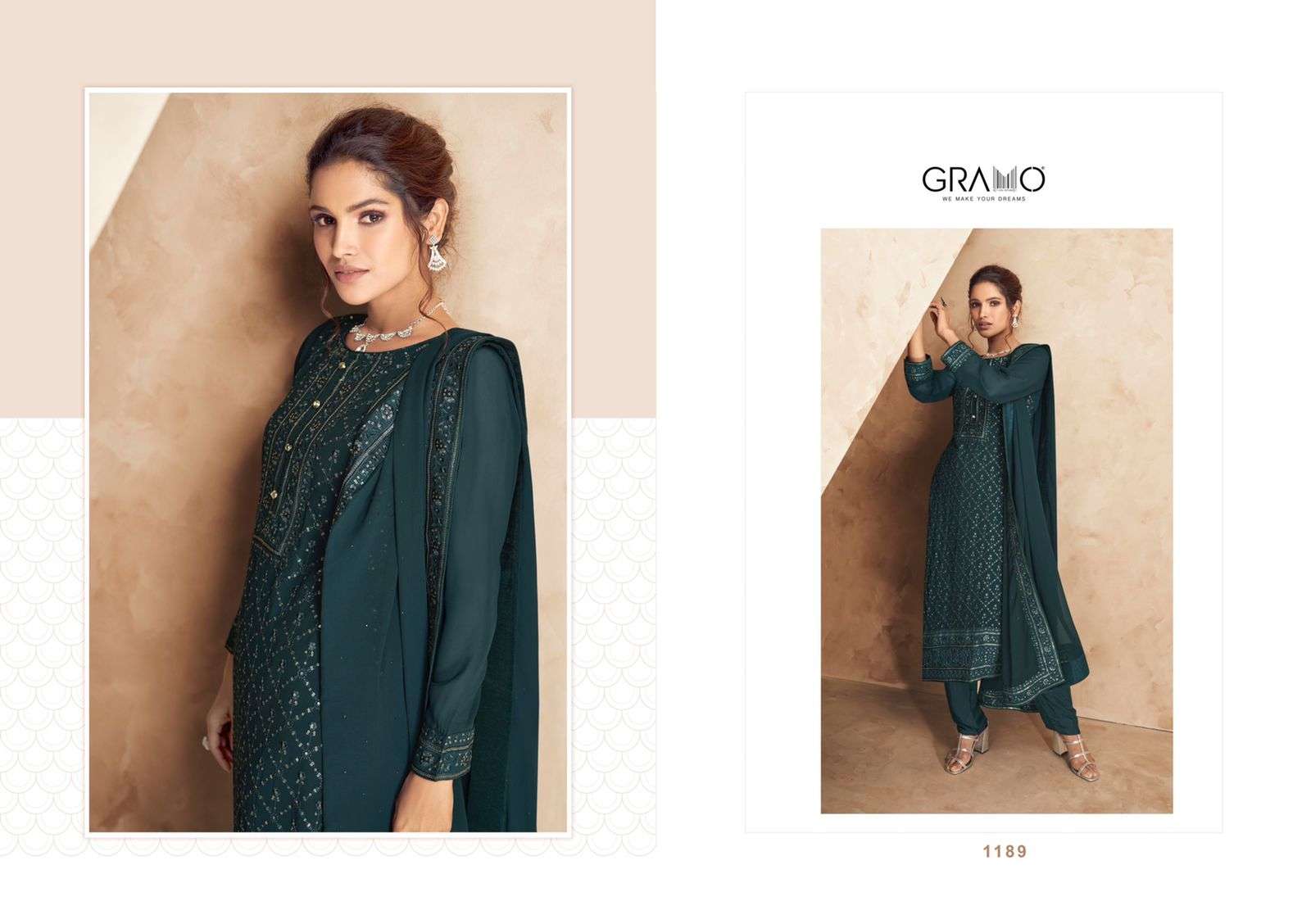 Gramo pallavi vol 2 designer heavy faux georgette suit 