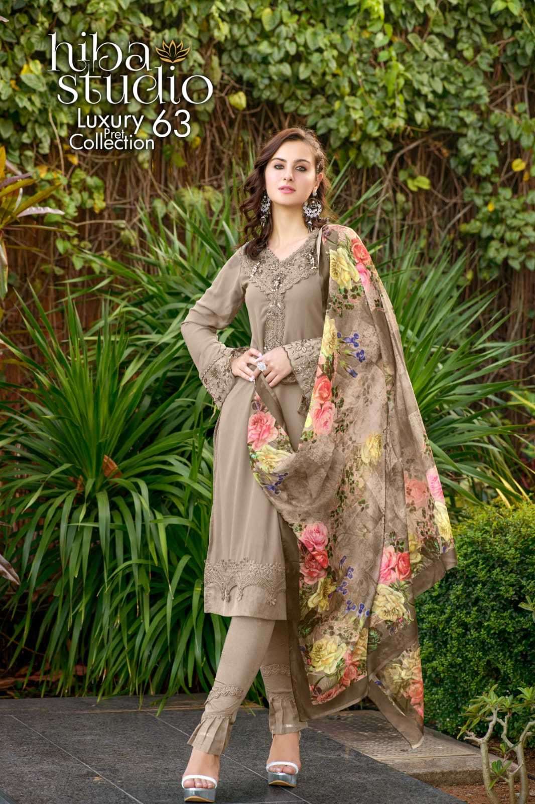 hiba lpc 63 Georgette Fabric tunic is adorned with dainty floral embroideries 