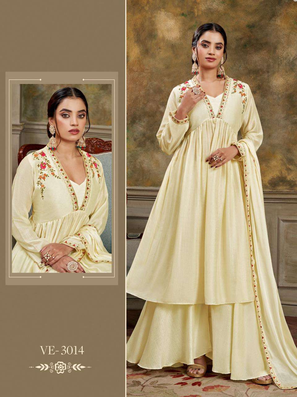 kaash designer Vichitra With Embroidery Work Inner readymade suit 