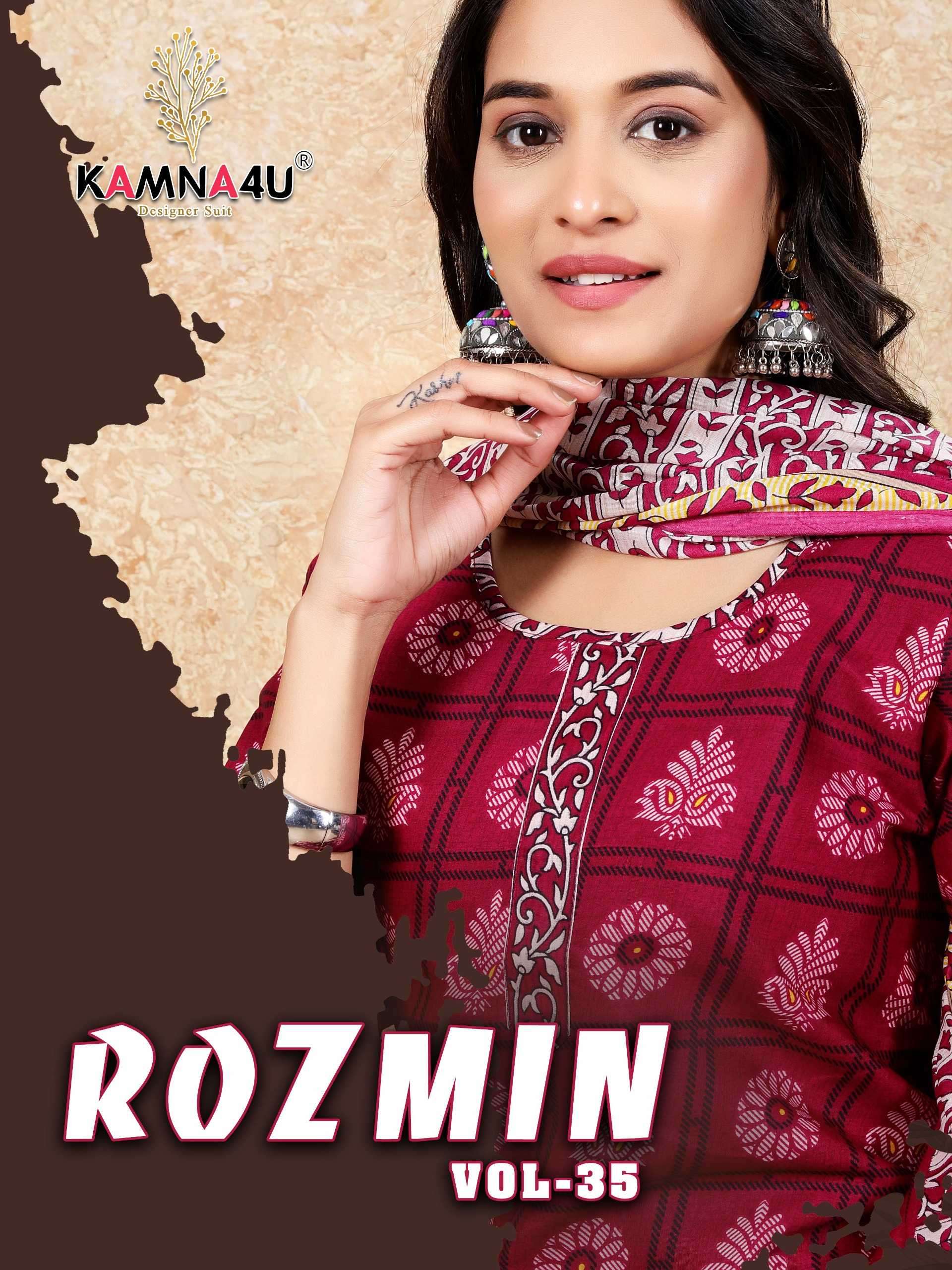 kamna4u rozmin vol 35 series 1001-1012 cotton readymade suit 