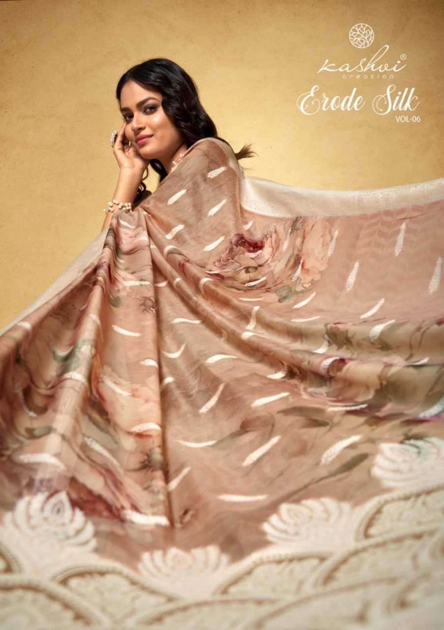 kashvi erode silk vol 6 series 1001-1008 jacquard saree