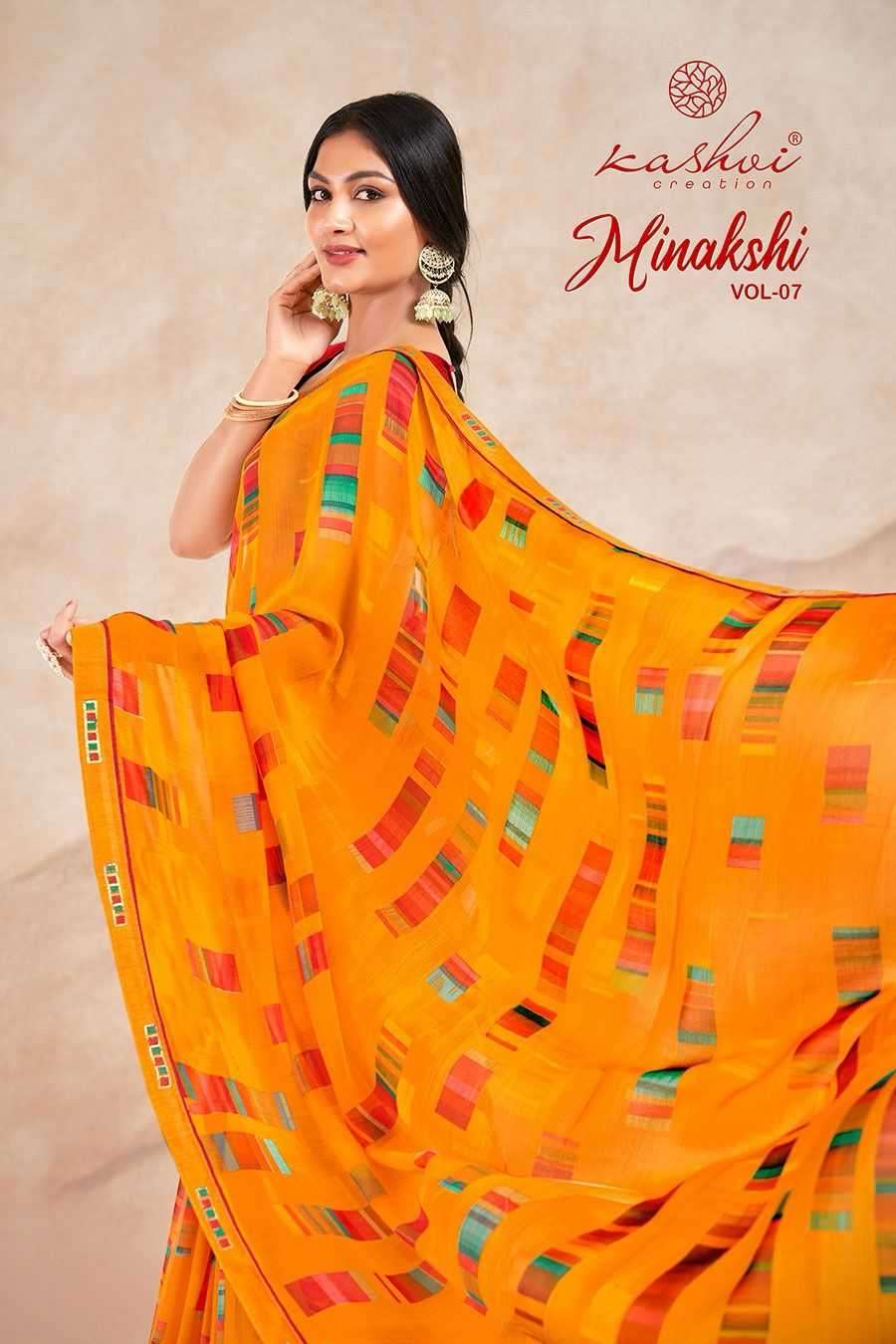 kashvi minakshi vol 7 series 1001-1008 georgette saree