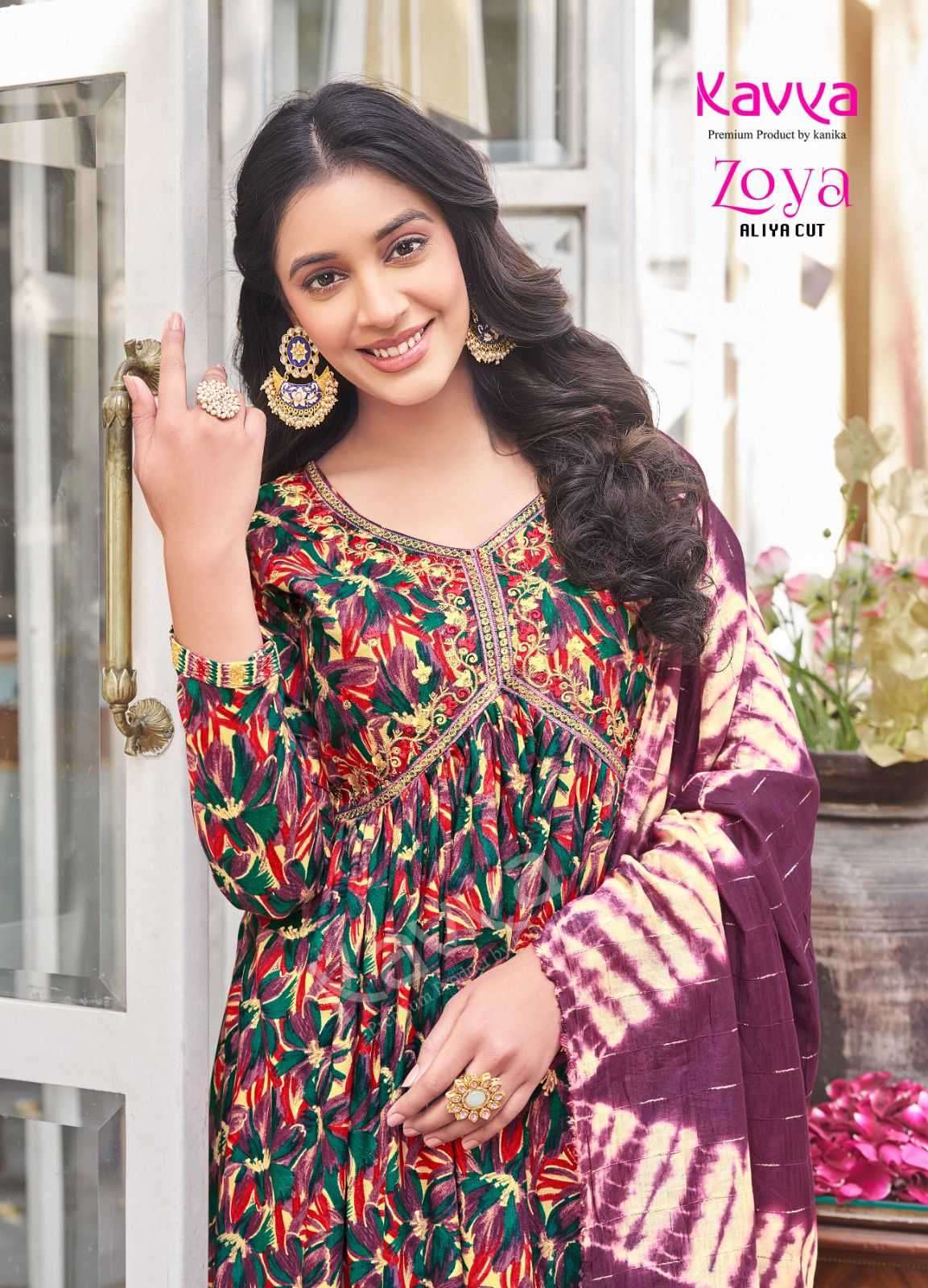 kavya zoya vol 1 series 1001-1007 Rayon foil print readymade suit 