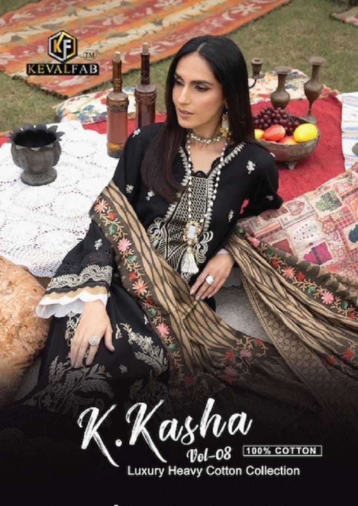 keval fab k kasha vol 8 series 8001-8006 Cotton suit