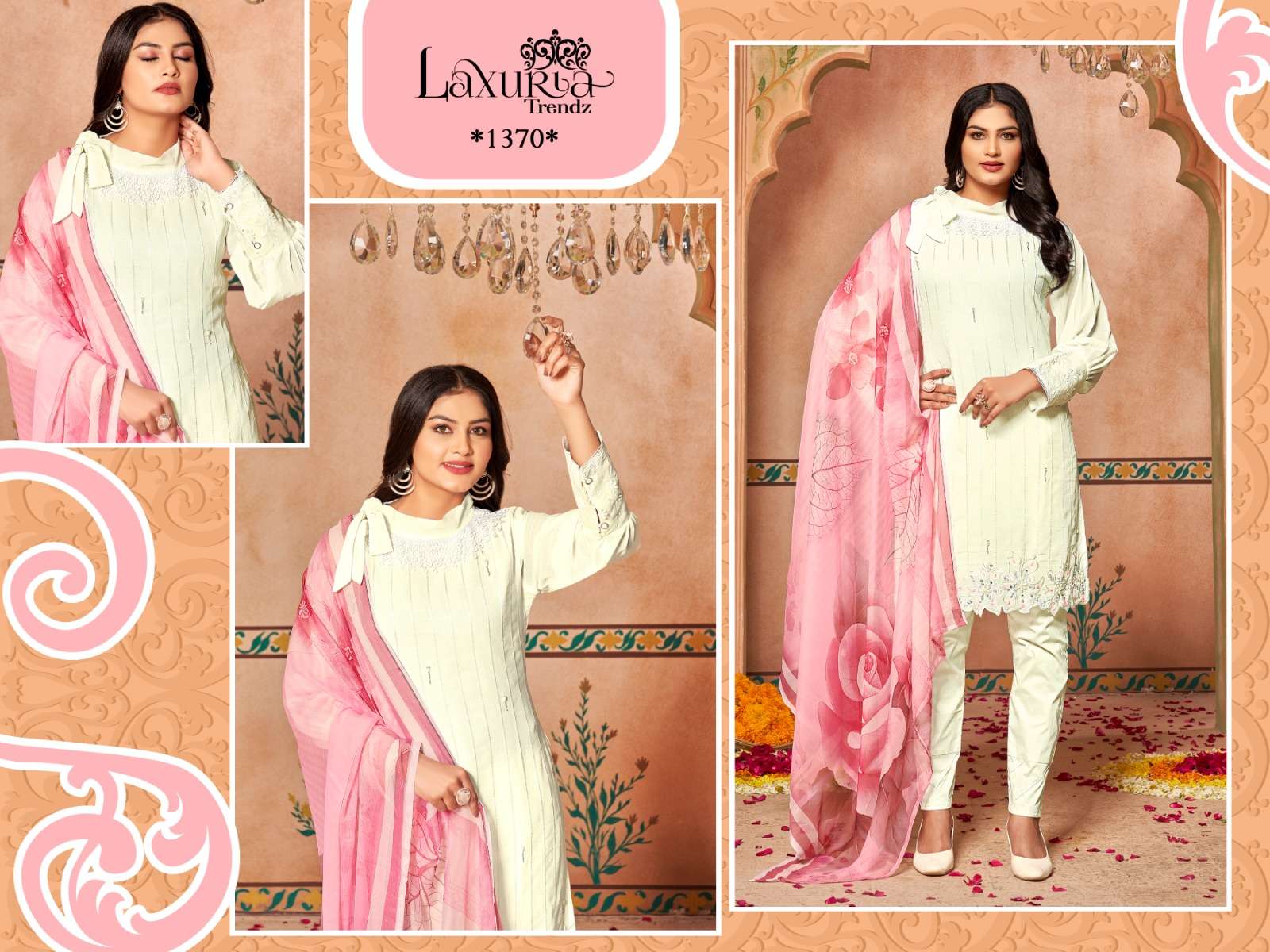 laxuria 1370 Faux Georgette embroidery suit 