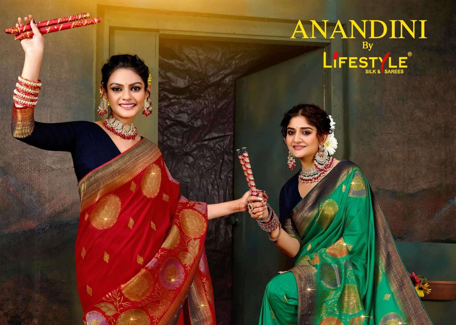 lifestyle anandini vol 1 series 23801-23804 silk saree