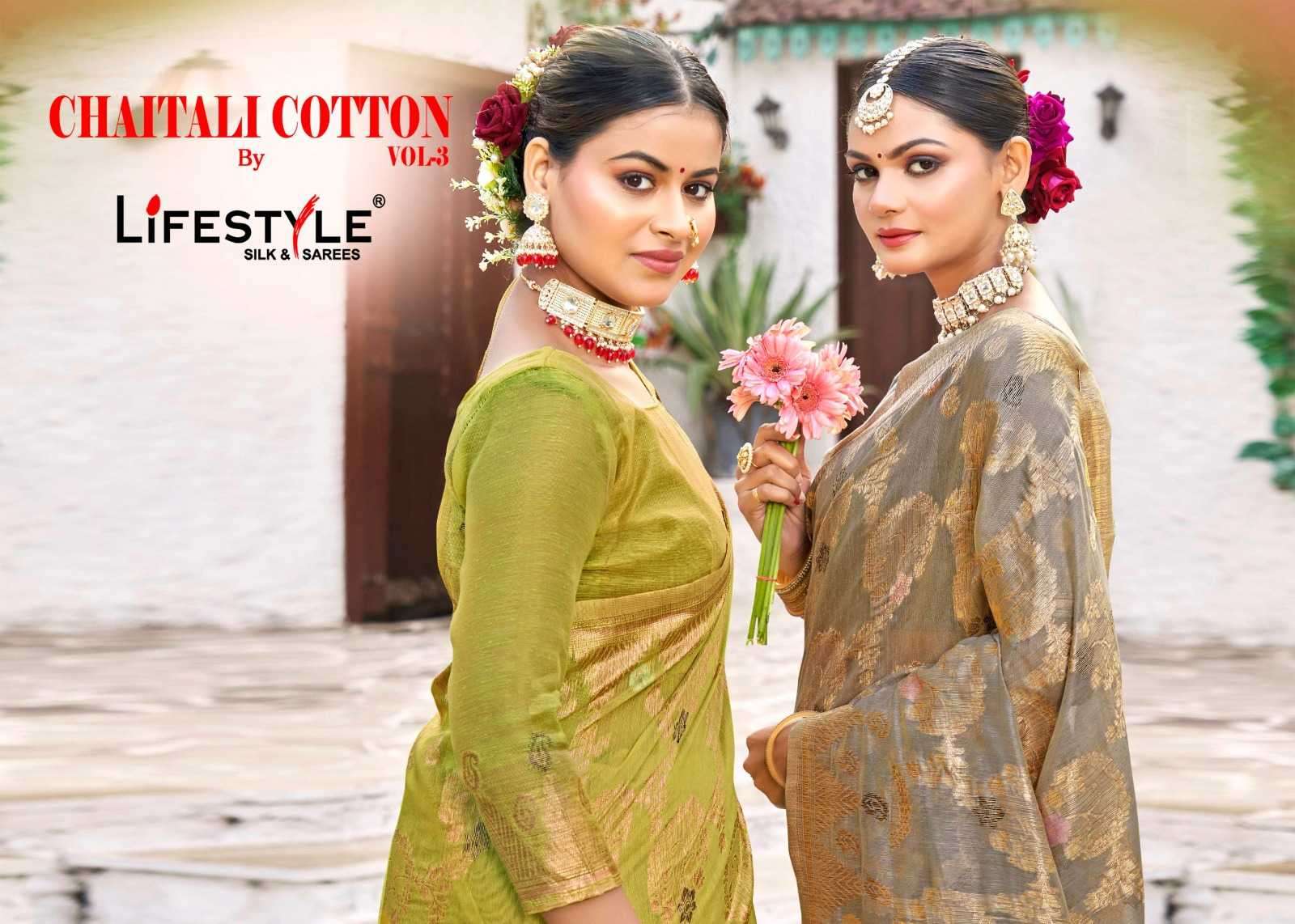 lifestyle chaitali cotton vol 3 series 24011-241014 silk saree