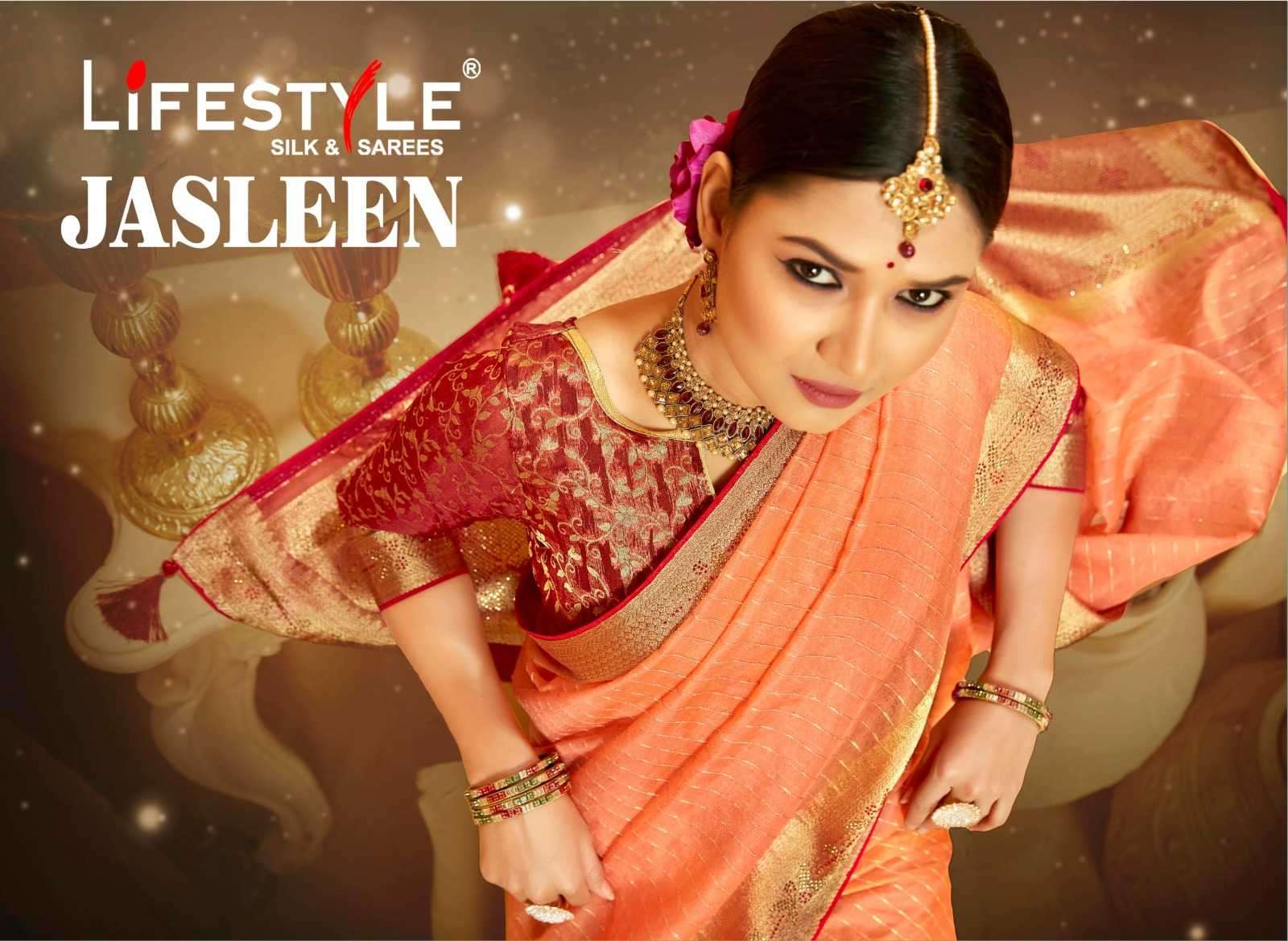 lifestyle jasleen vol 1 series 23731-23734 nylon khadi saree