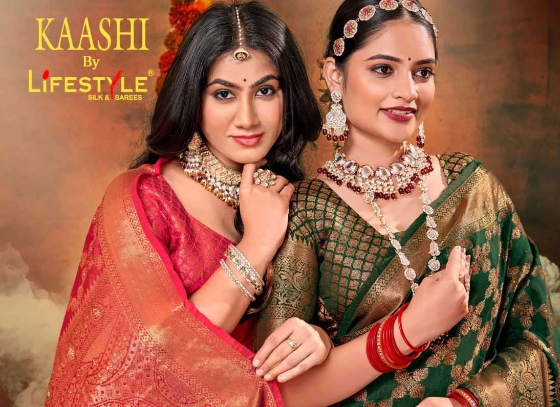 lifestyle kaashi vol 1 series 22781-22784 fancy silk saree