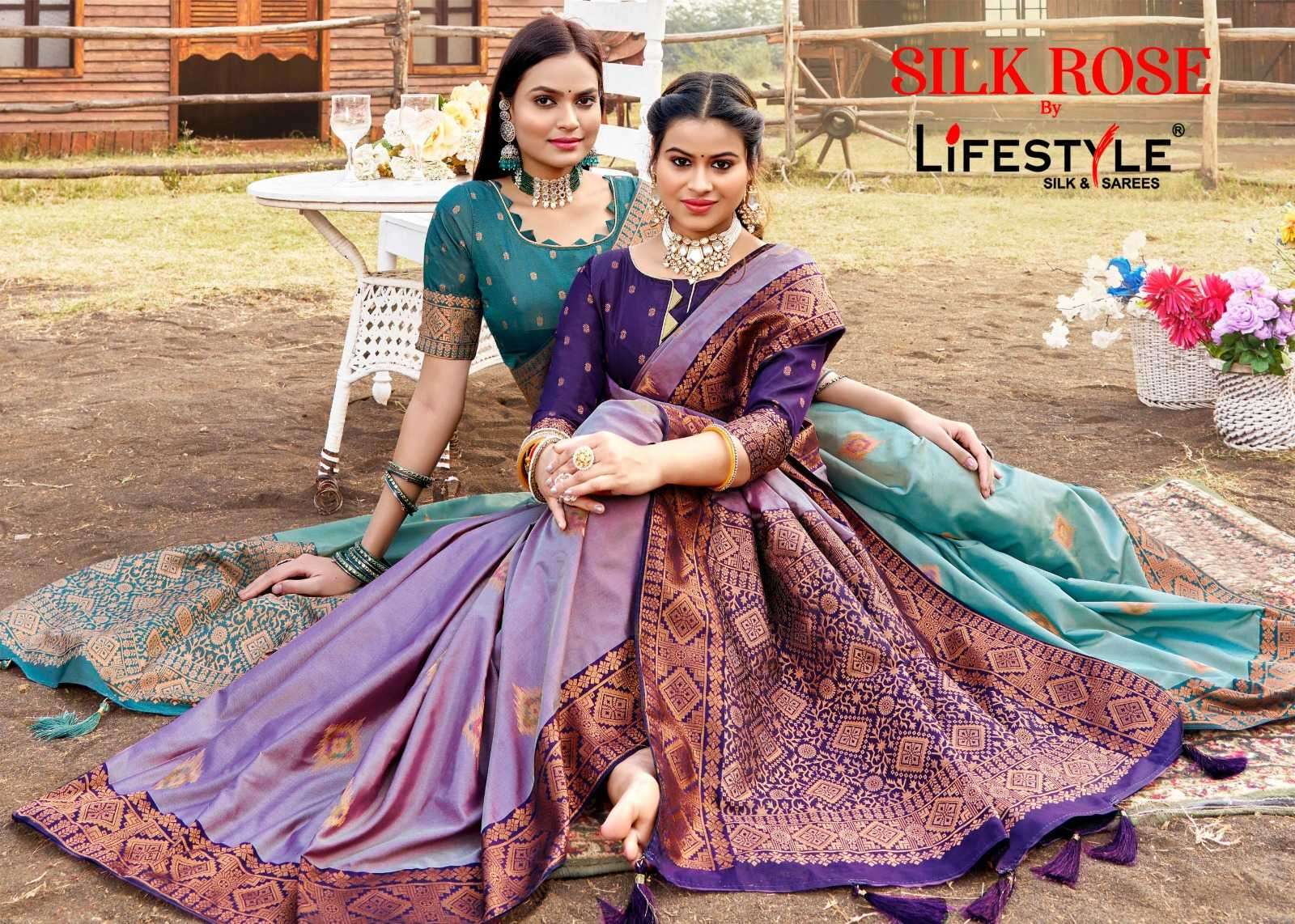 lifestyle silk rose vol 1 series 24321-24324 silk saree