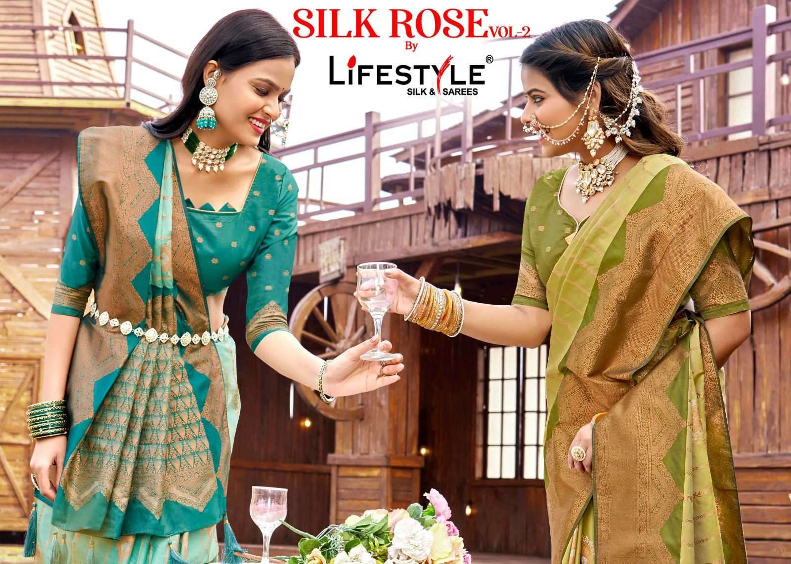 lifestyle silk rose vol 2 series 24361-24364 silk saree