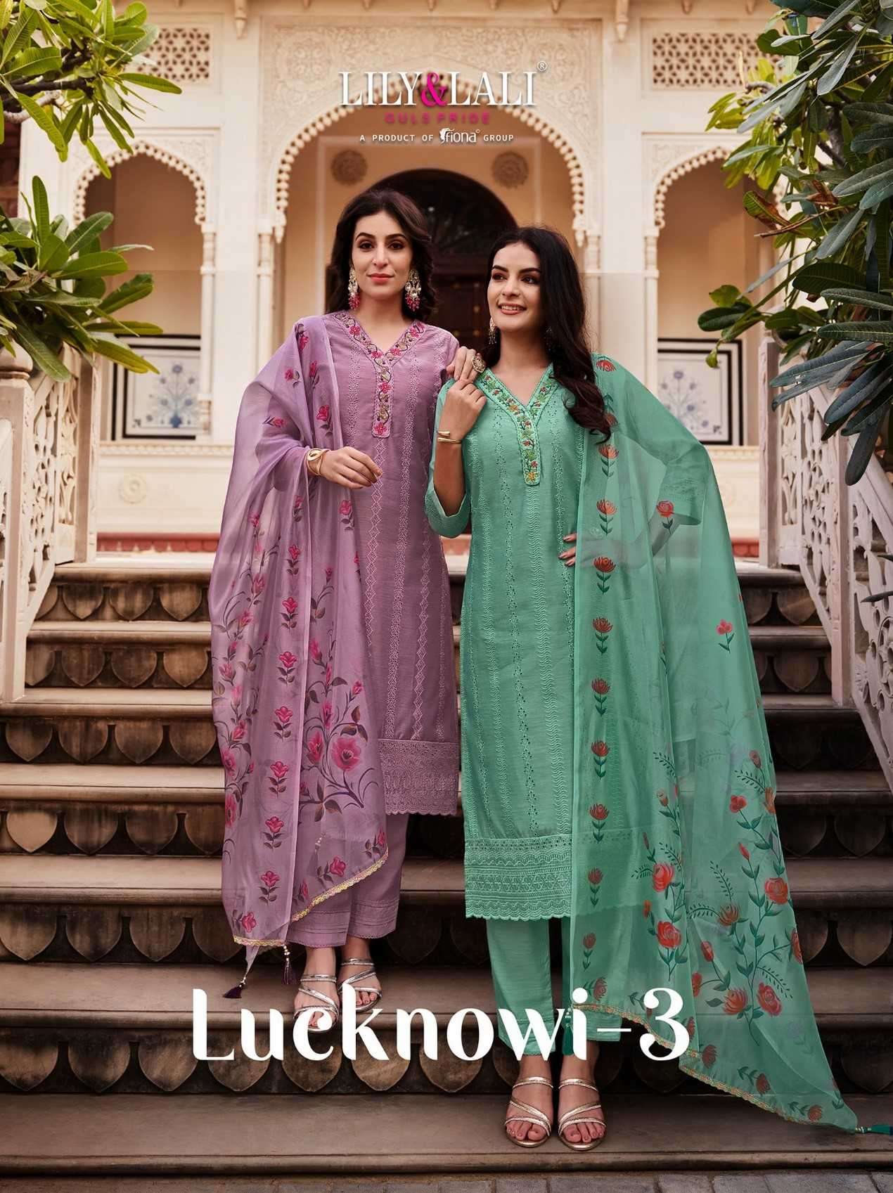 lily and lali lucknowi vol 3 series 15601-15606  Chanderi Silk suit