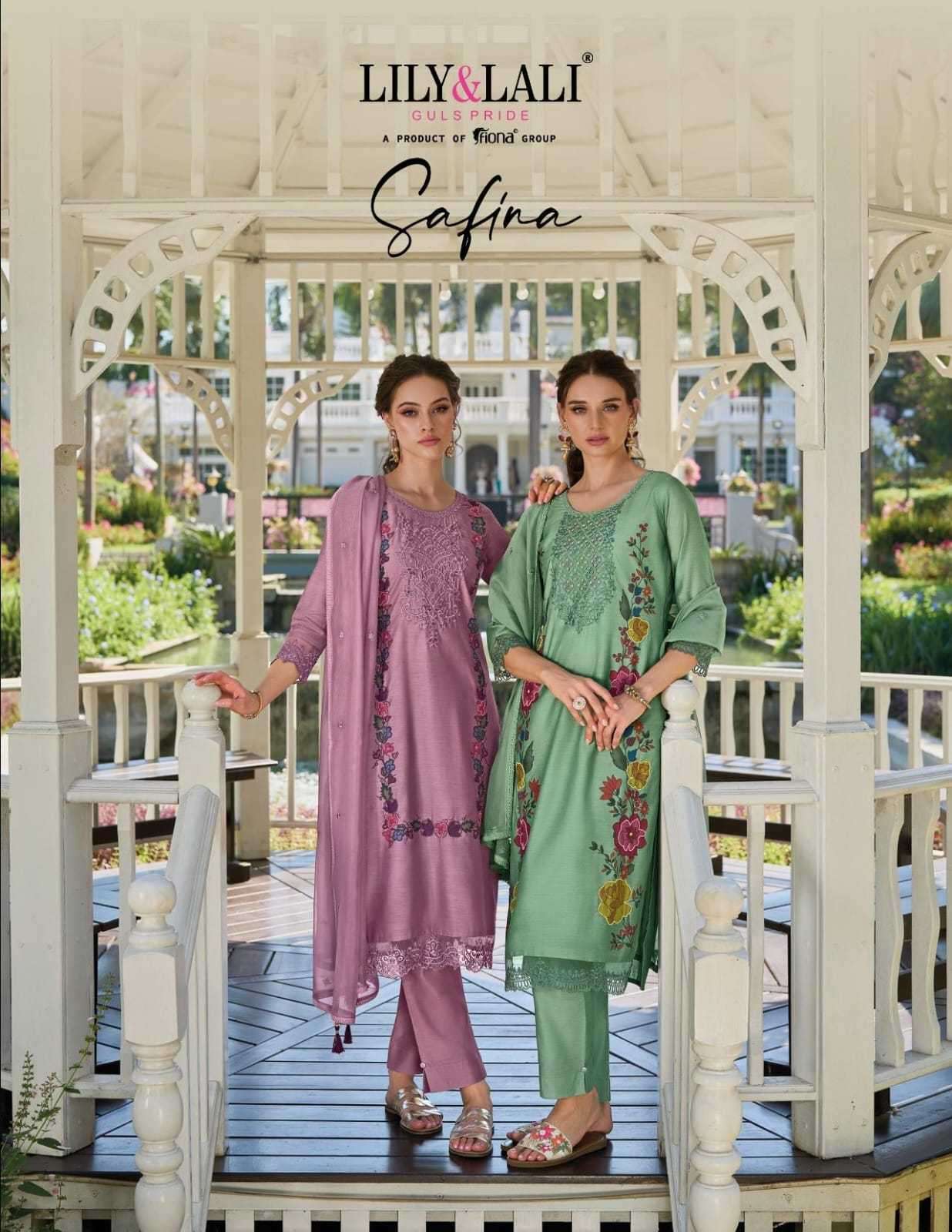 lily and lali safina series 15901-15906 chanderi silk readymade suit 