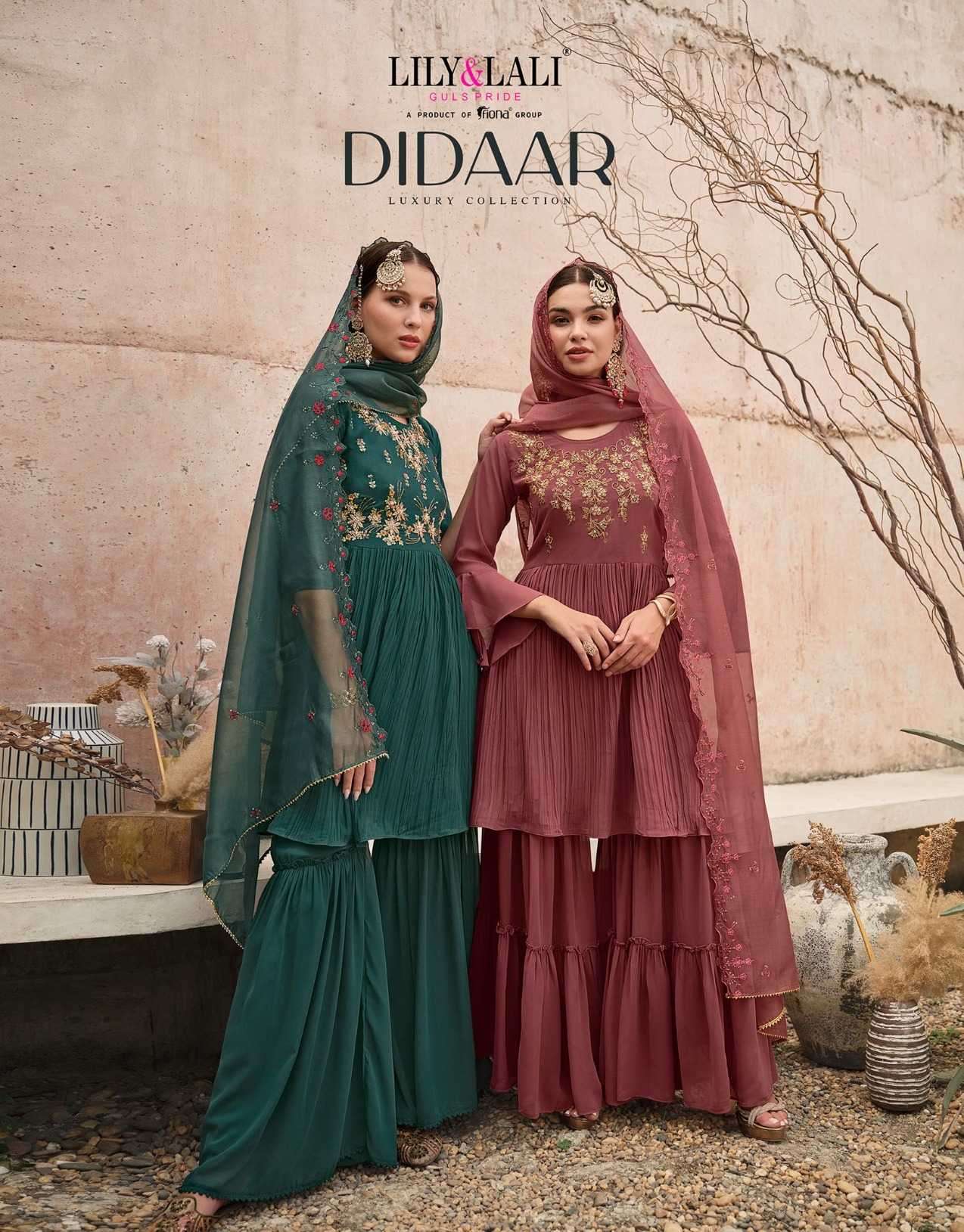 lily & lali dibaar series 15811-15814 heavy georgette suit 