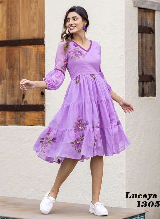 LUCAYA VOL-13 Presents this stunning beautiful printed lining short dress 