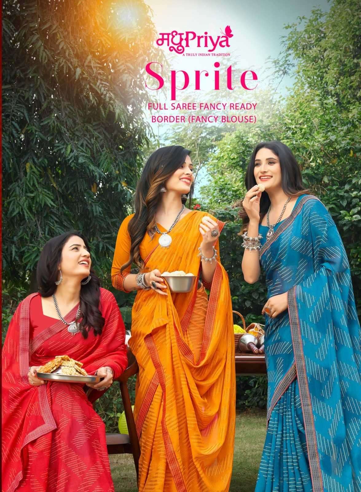madhupriya sprite series 1001-1008 fancy saree