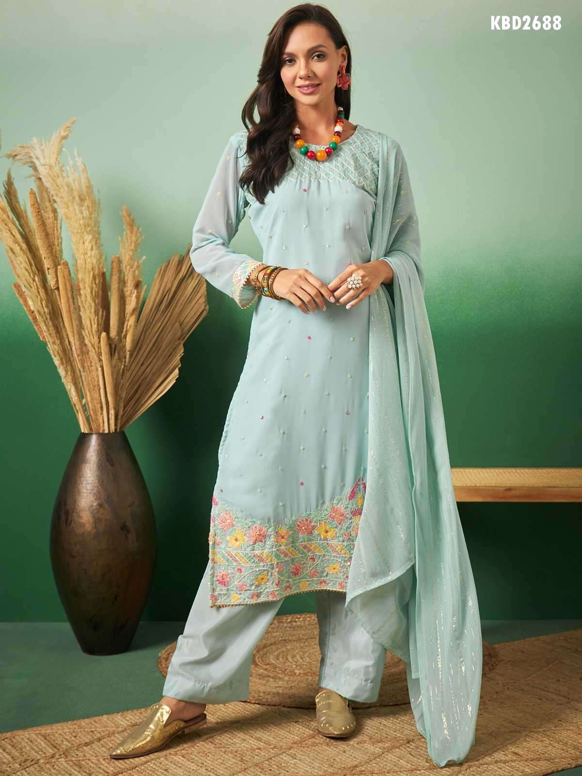 mahvogue hanika kbd 2687-2698 georgette suit 