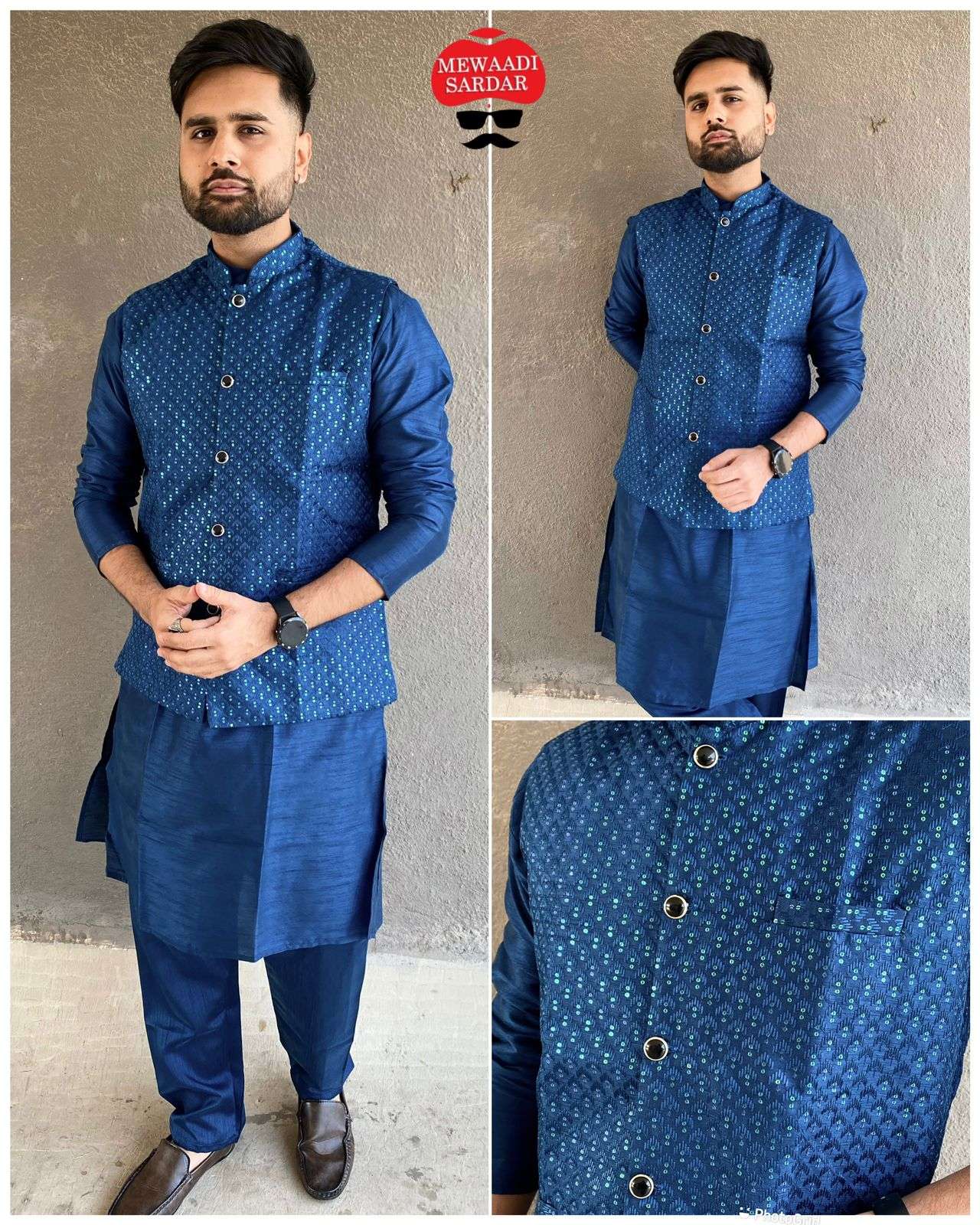 Manyavar Koti 3.0 Heavy Banglori Silk kurta with payjama