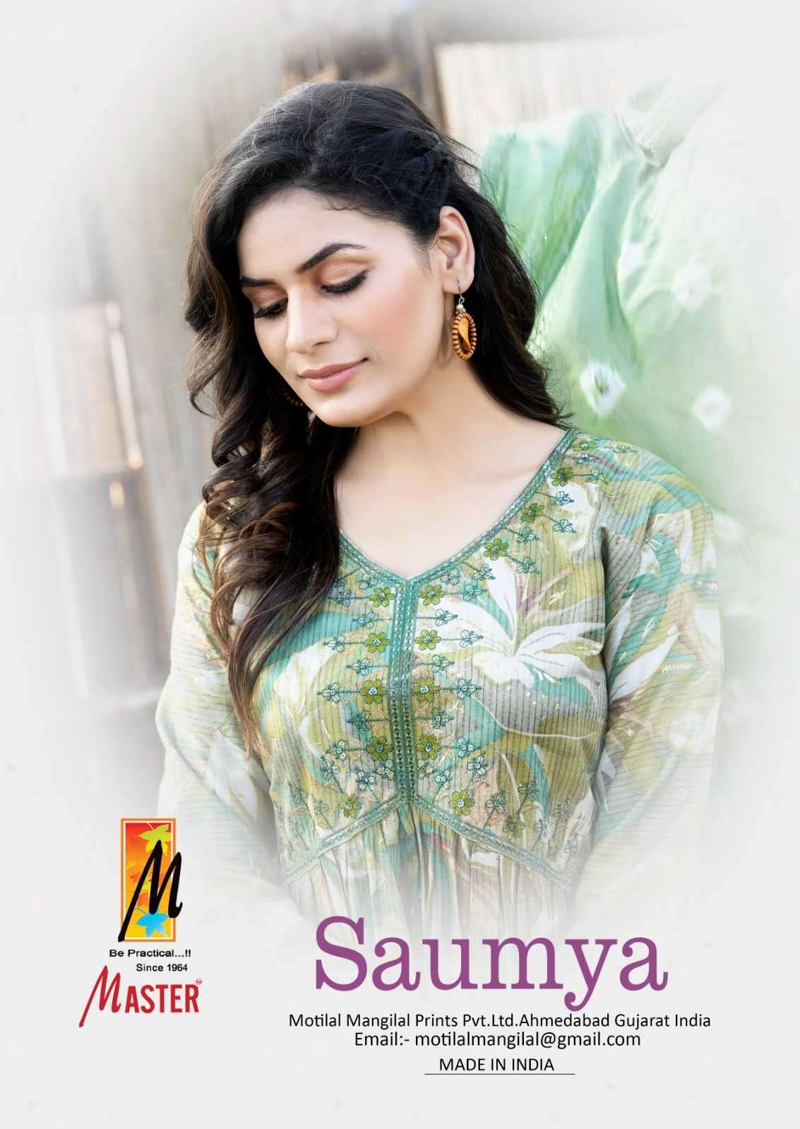 master kurti saumya series 101-108 capsule print readymade suit 