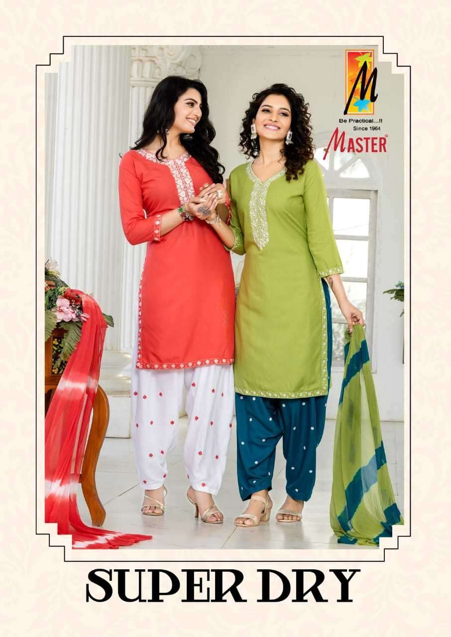 master kurti super dry series 101-108 fancy work readymade suit 