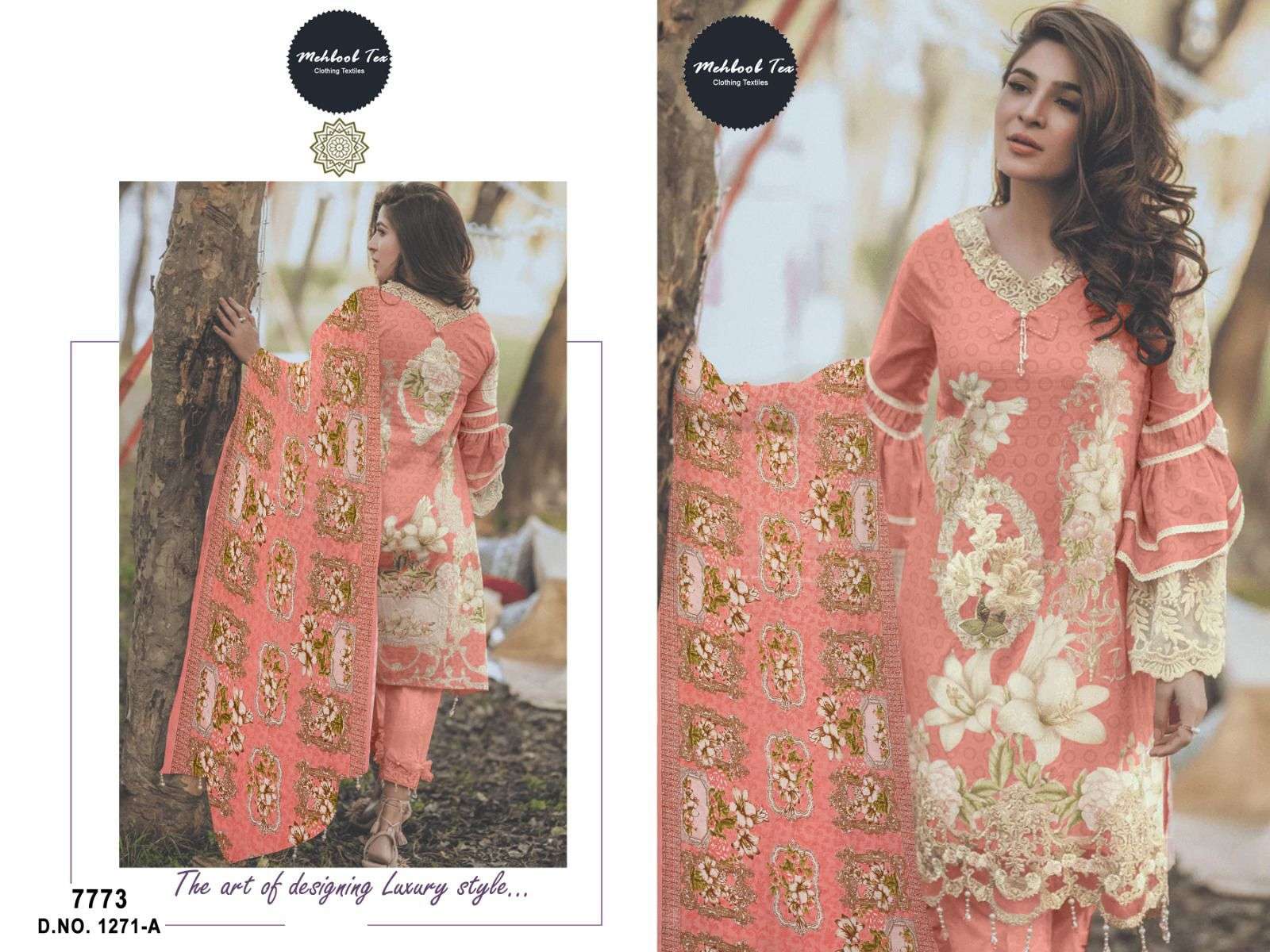 mehboob tex 1271-A designer pure cotton suit