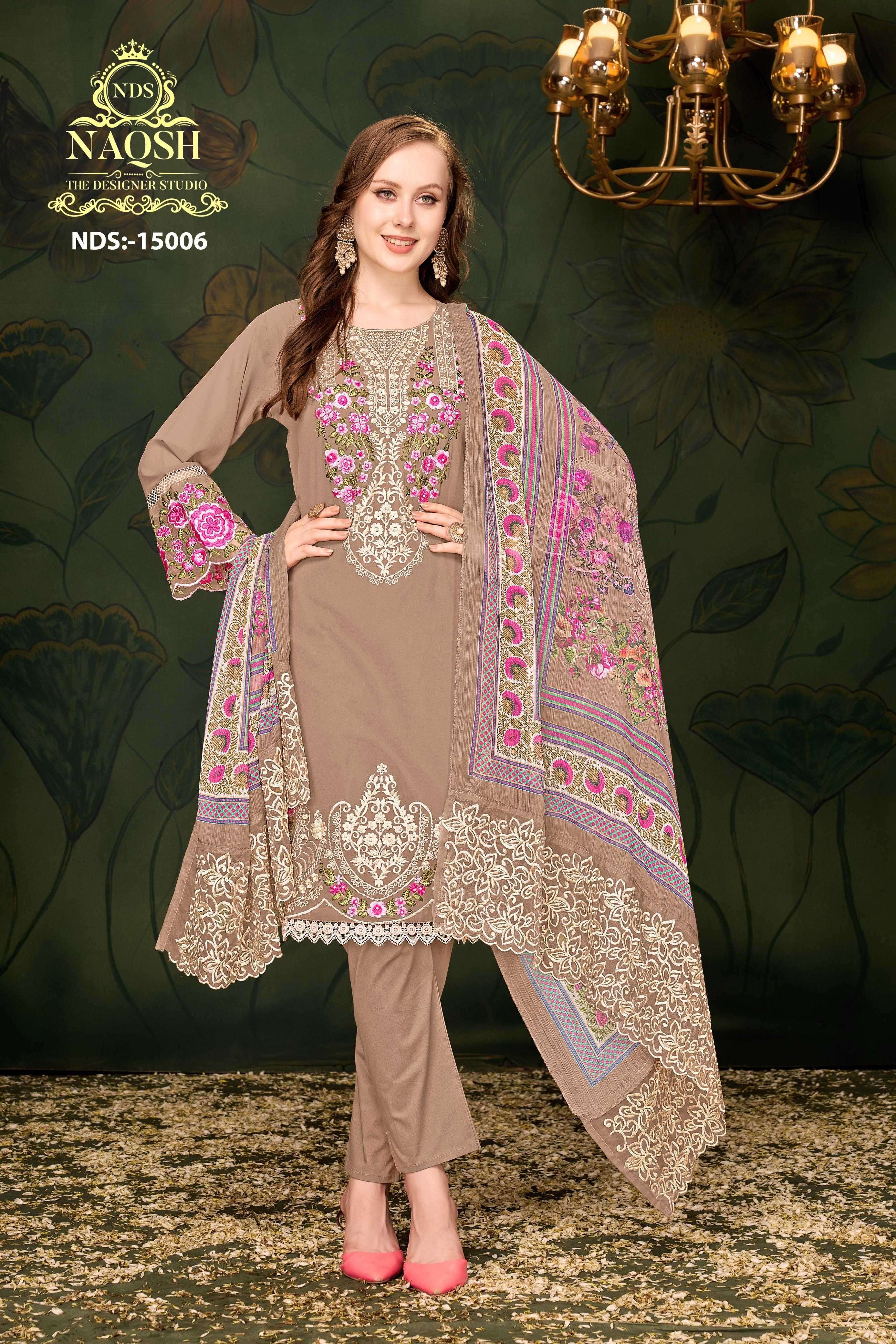 naqsh the designer studio 15006 pure georgette suit 