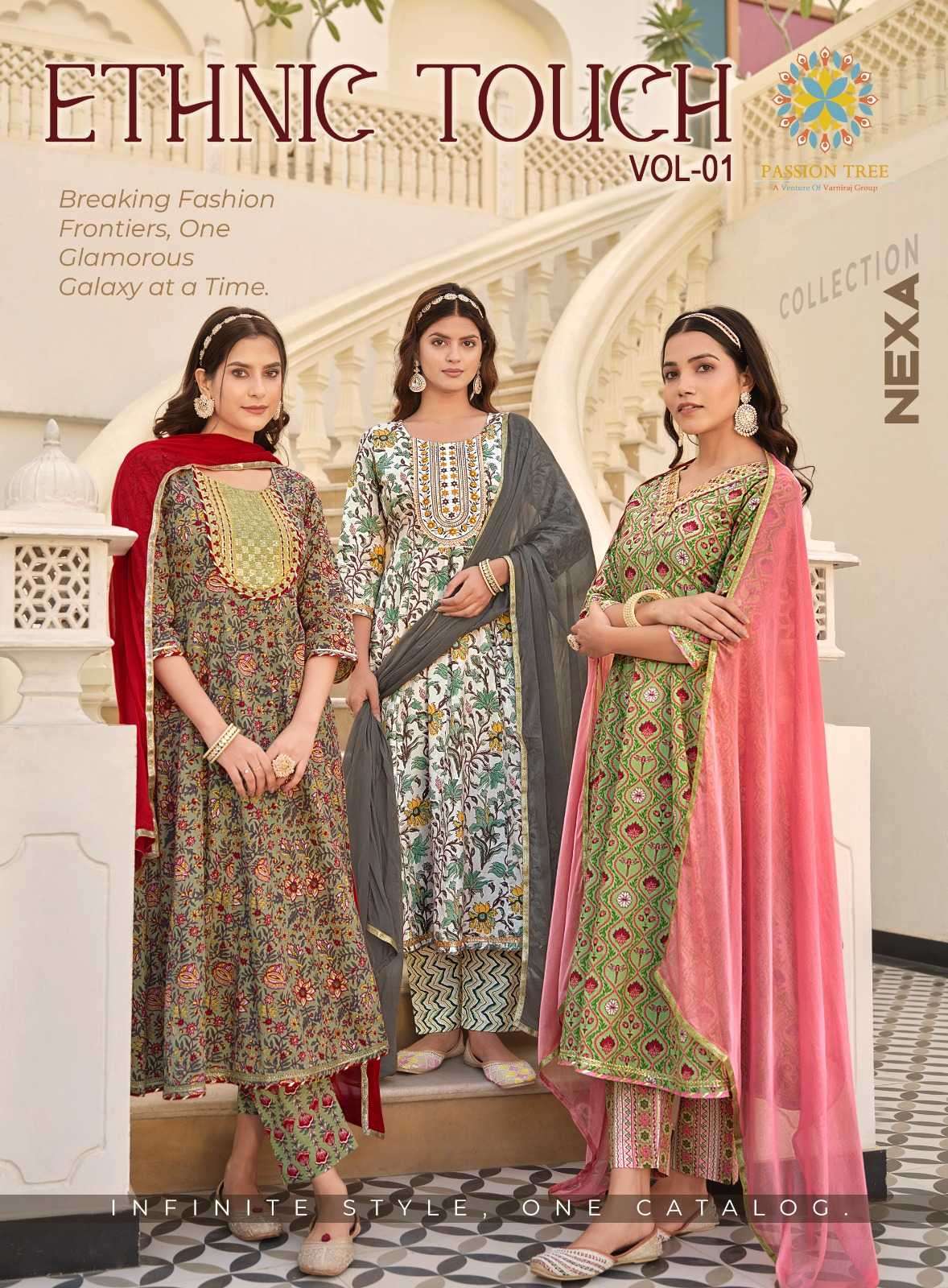 passion tree ethnic touch vol 1 series 1001-1008 Heavy printed Cotton suit