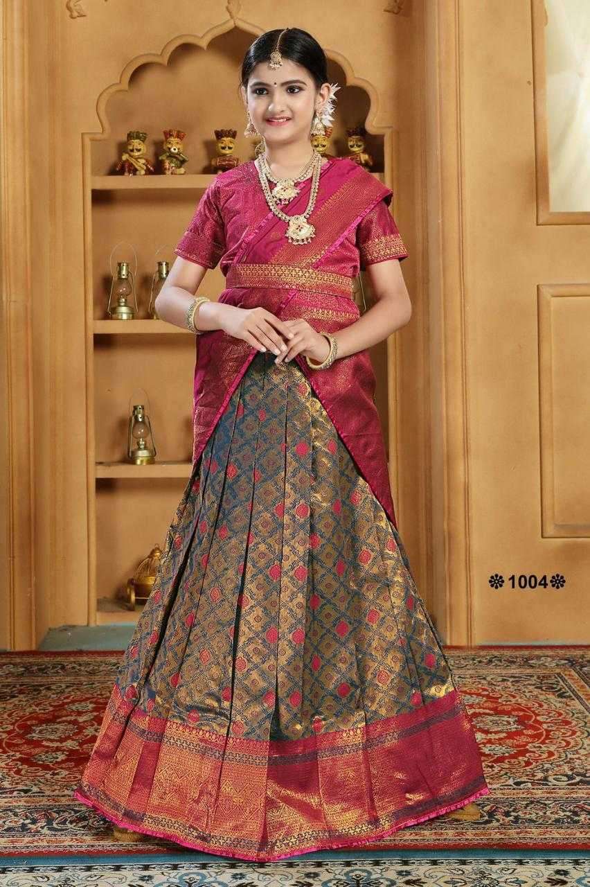 pr manya kanchi silk festive wear beautiful kids readymade lehenga