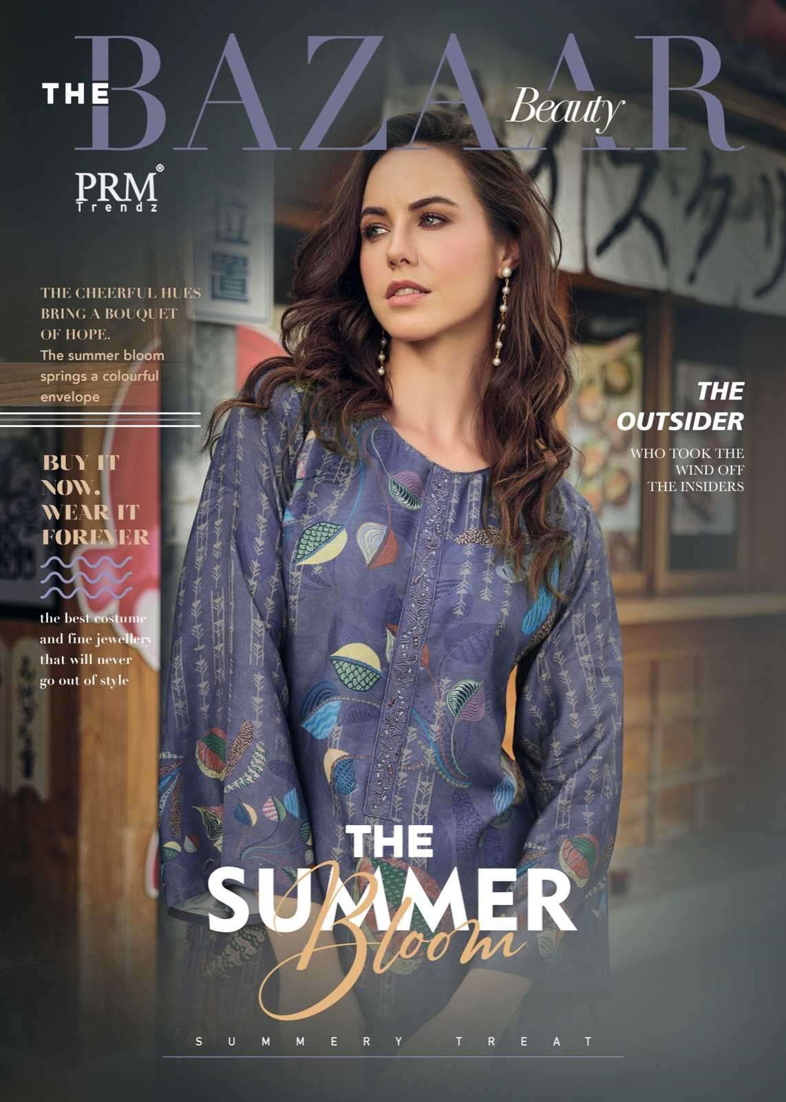 prm trendz summer bloom series 5433-54440 Pure Musline Silk suit