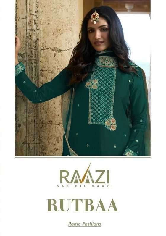 raazi rutbaa series 1001-1006 pure viscose silk suit 