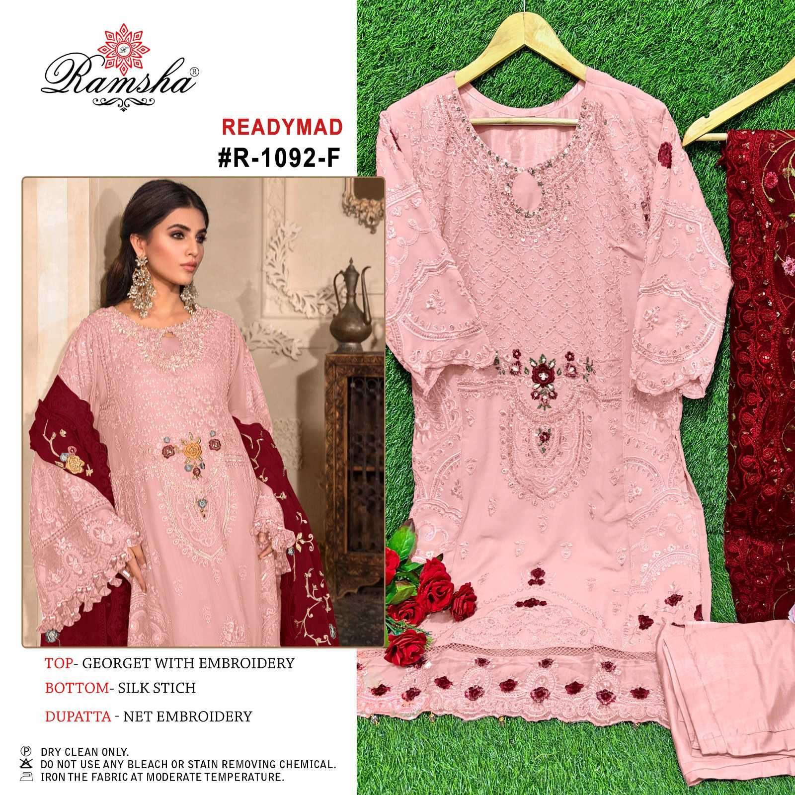 ramsha 1092 nx efgh georgette embroidery suit 