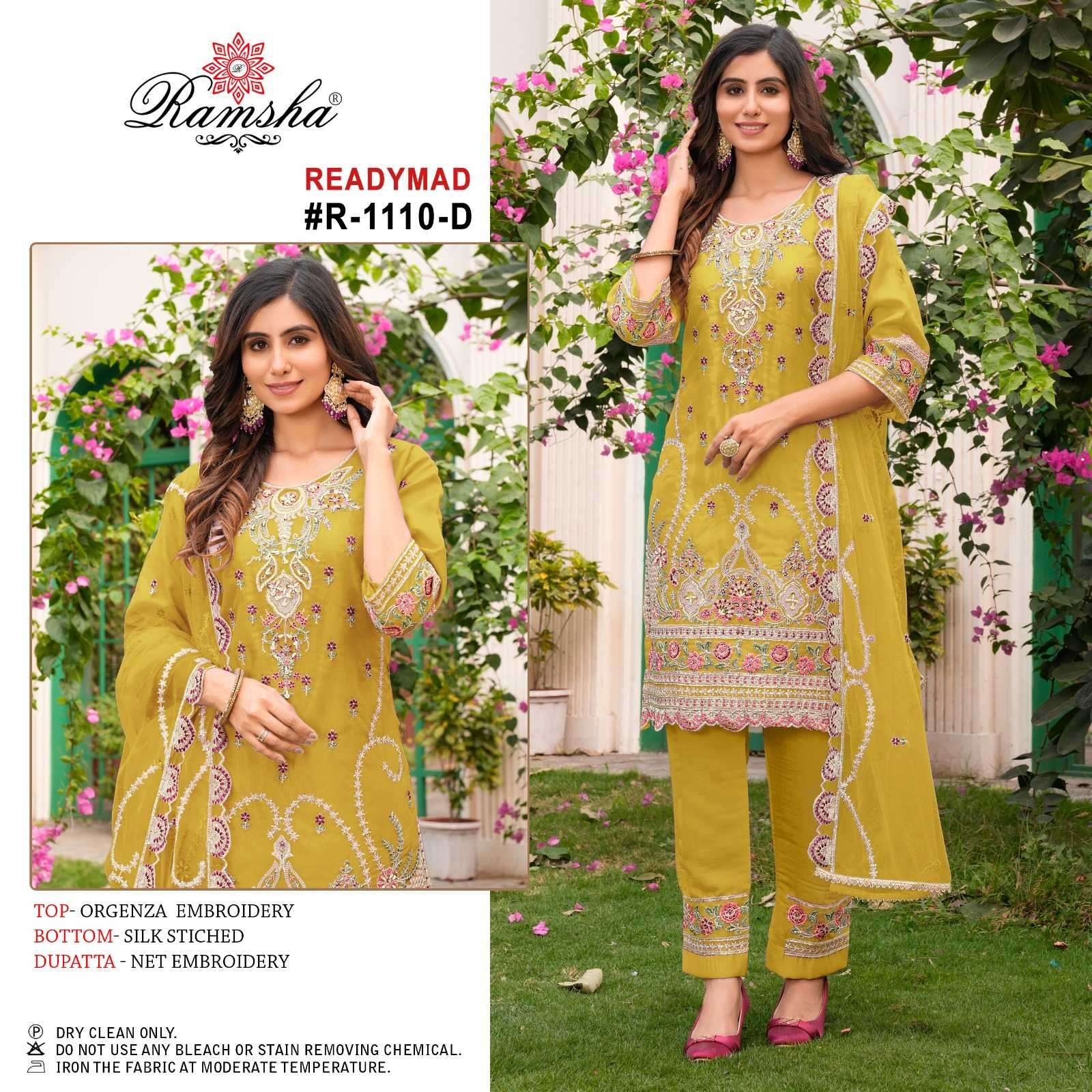 ramsha R-1110 nx organza embroidery suit 