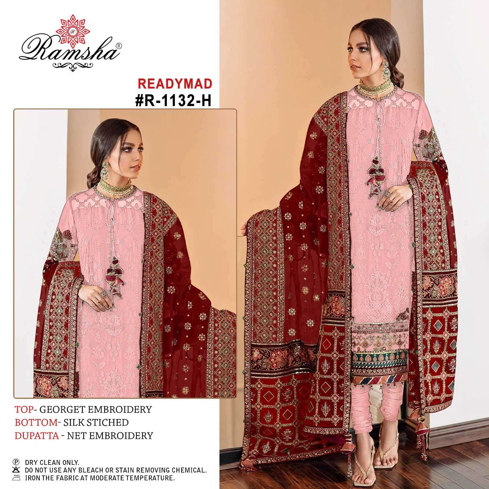 ramsha R-1132 nx efgh georgette embroidery suit 