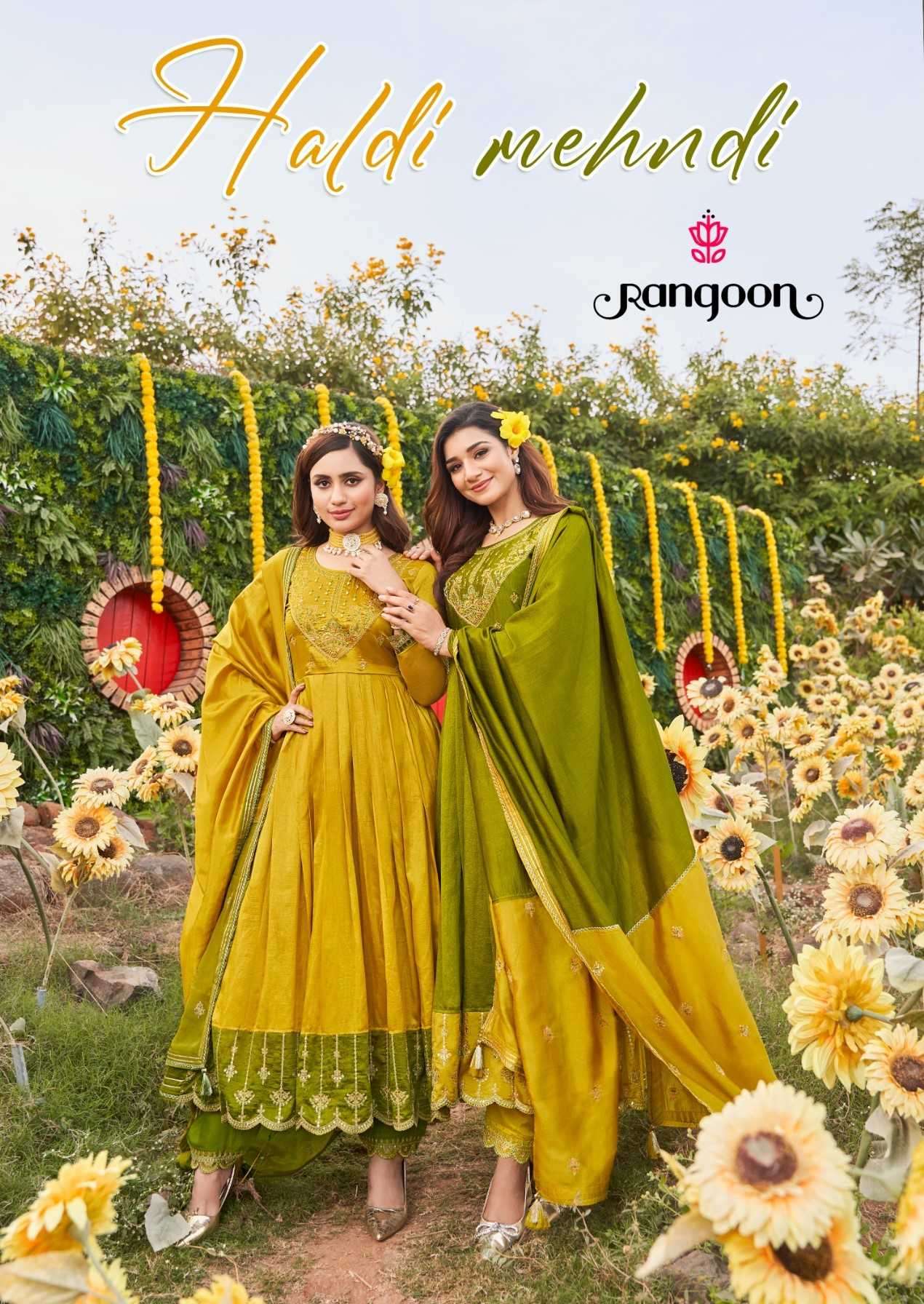 rangoon haldi mehndi series 4031-4032 Silk readymade suit 