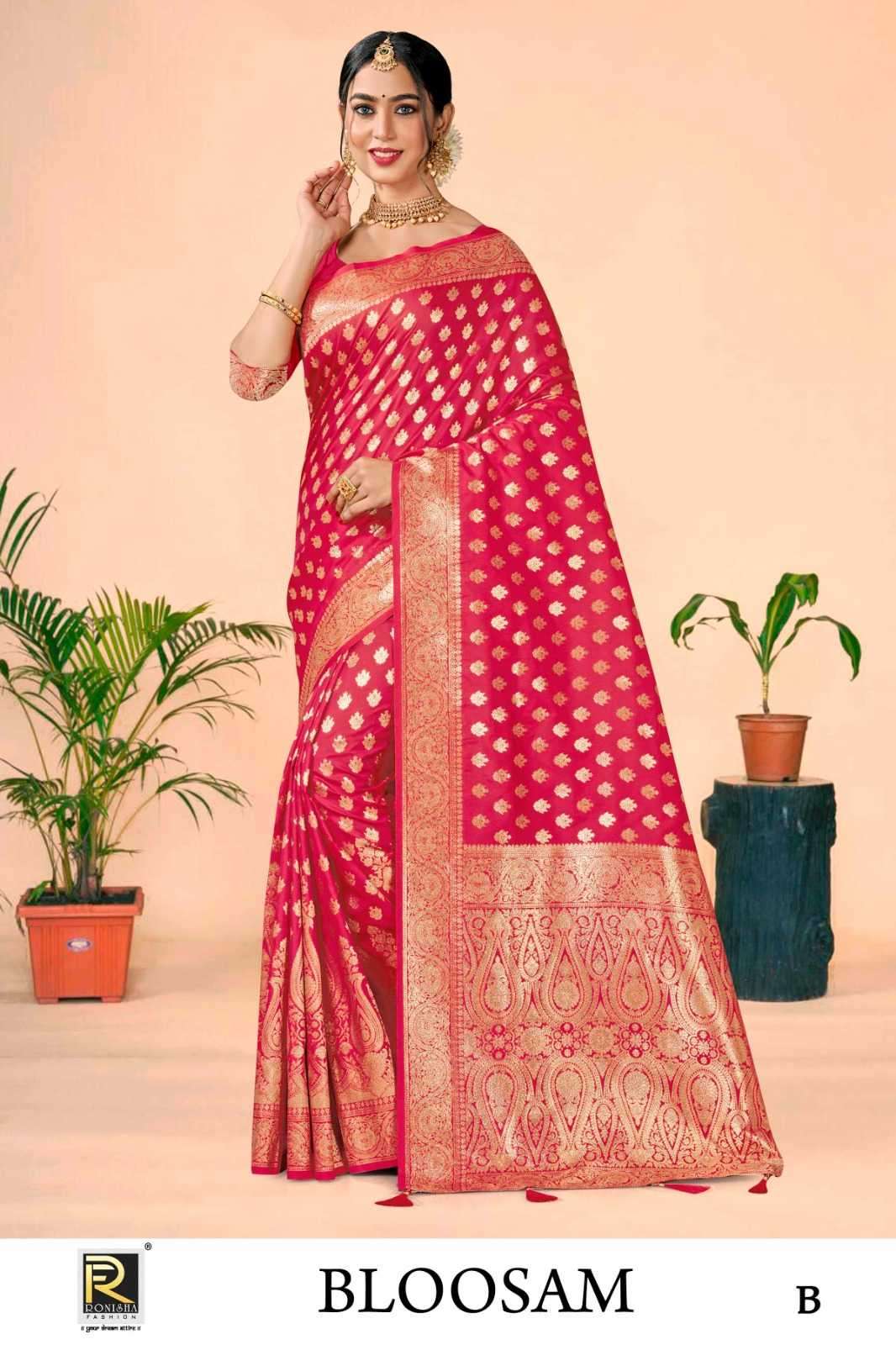 ranjna saree bloosam banarasi silk saree