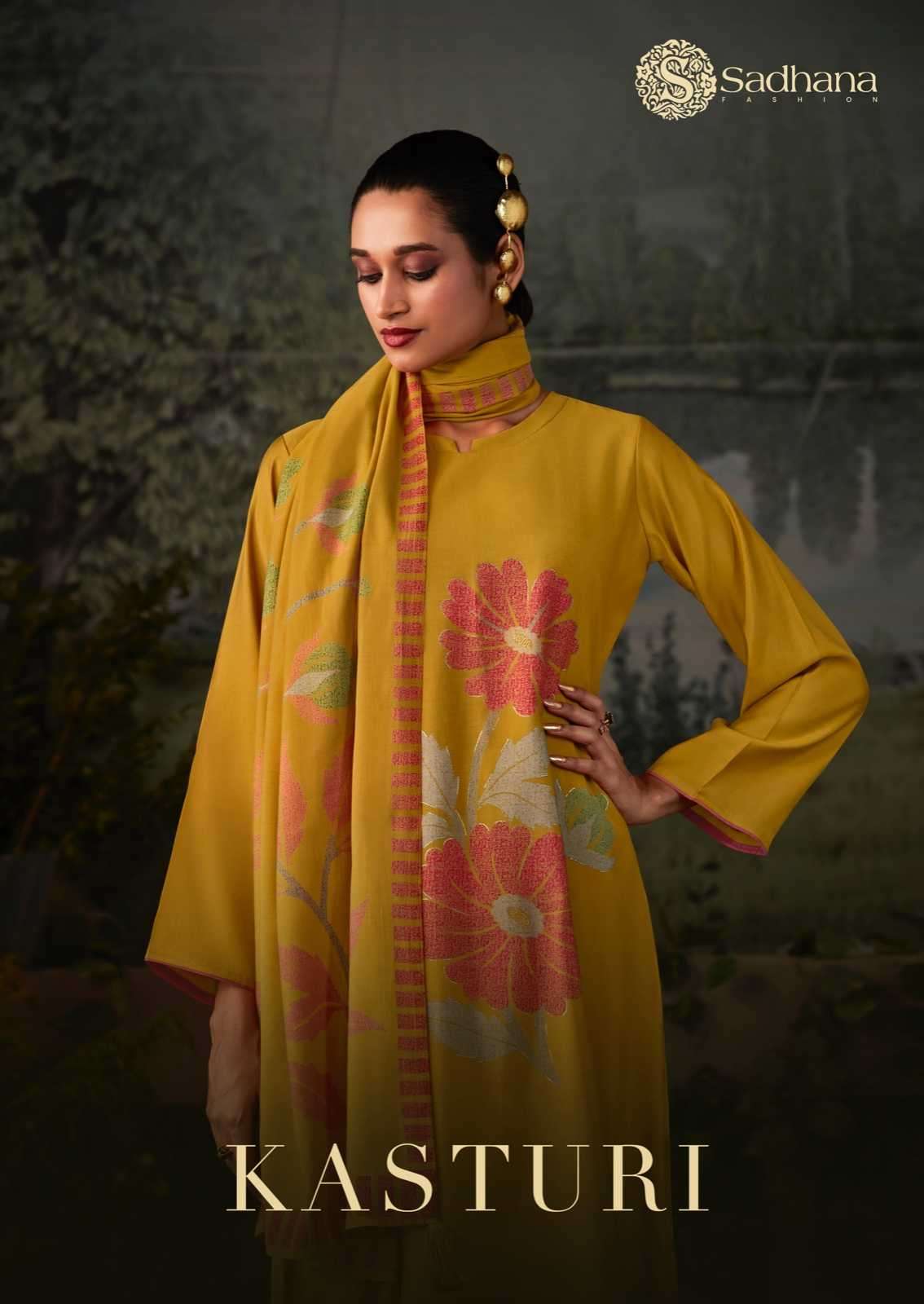 sadhana fashion kasturi series 11001-11008 pure viscose muslin suit 