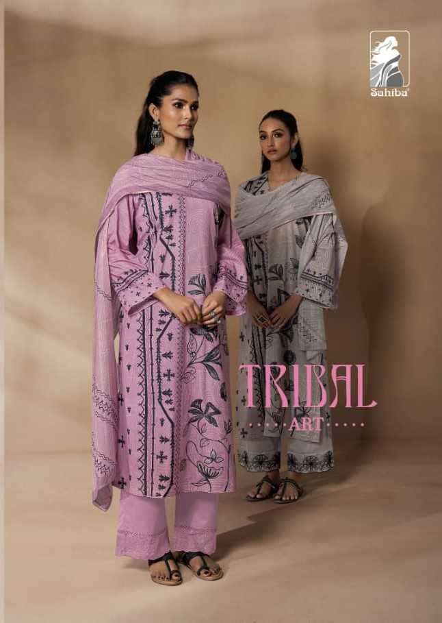 sahiba tribal moscow cotton digital print suit 