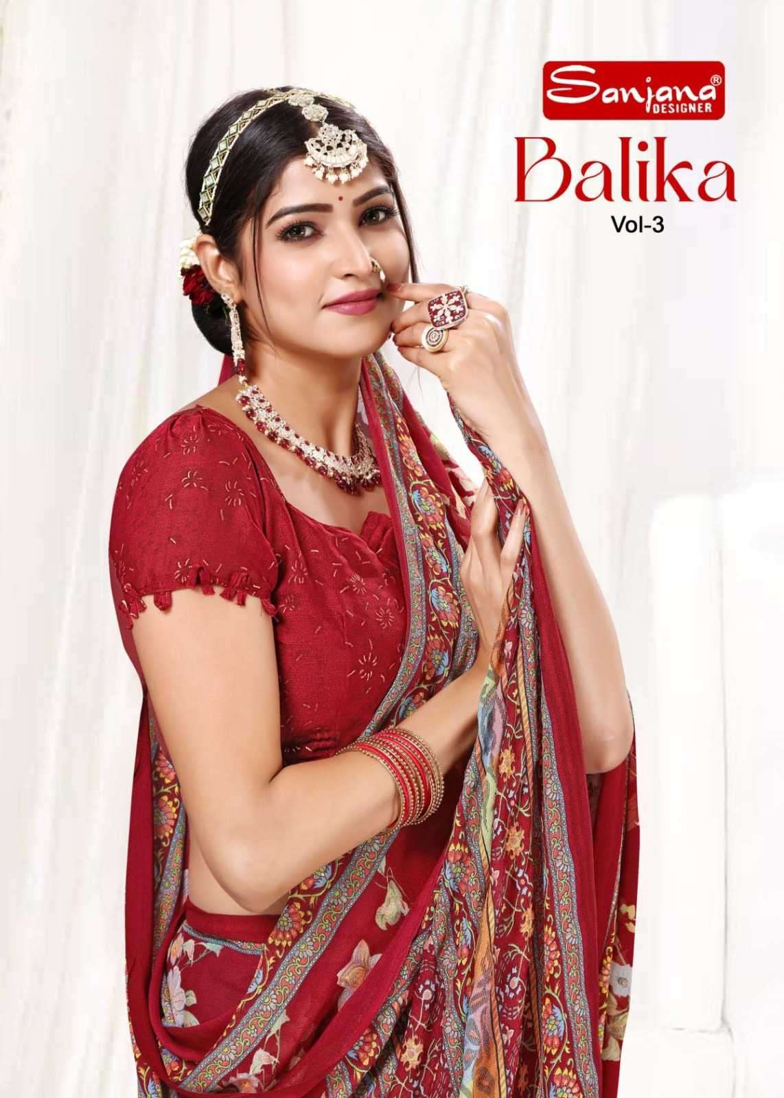 sanjana designer balika vol 3 series 113-118 fancy saree