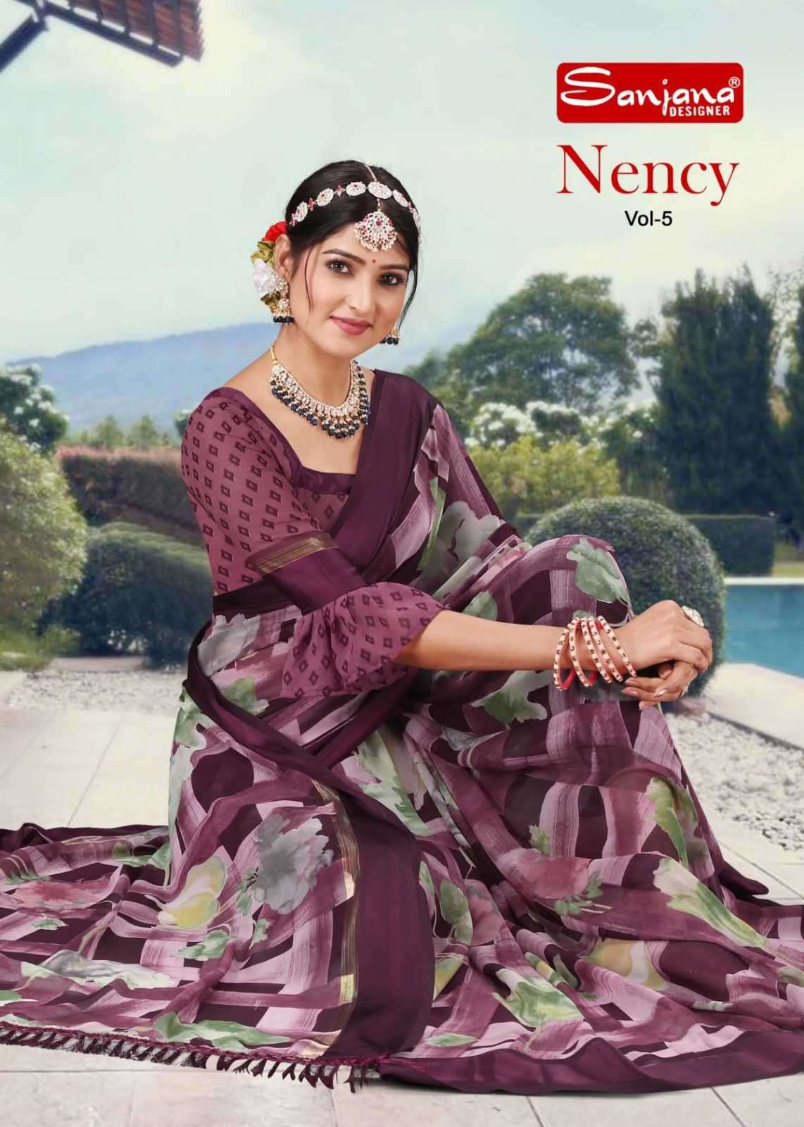 sanjana nency vol 5 series 125-130 weightless saree