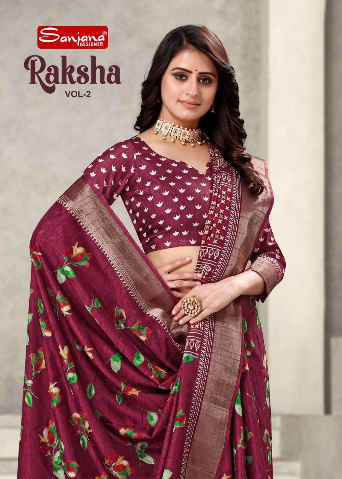 sanjana raksha vol 2 series 107-112 cotton saree