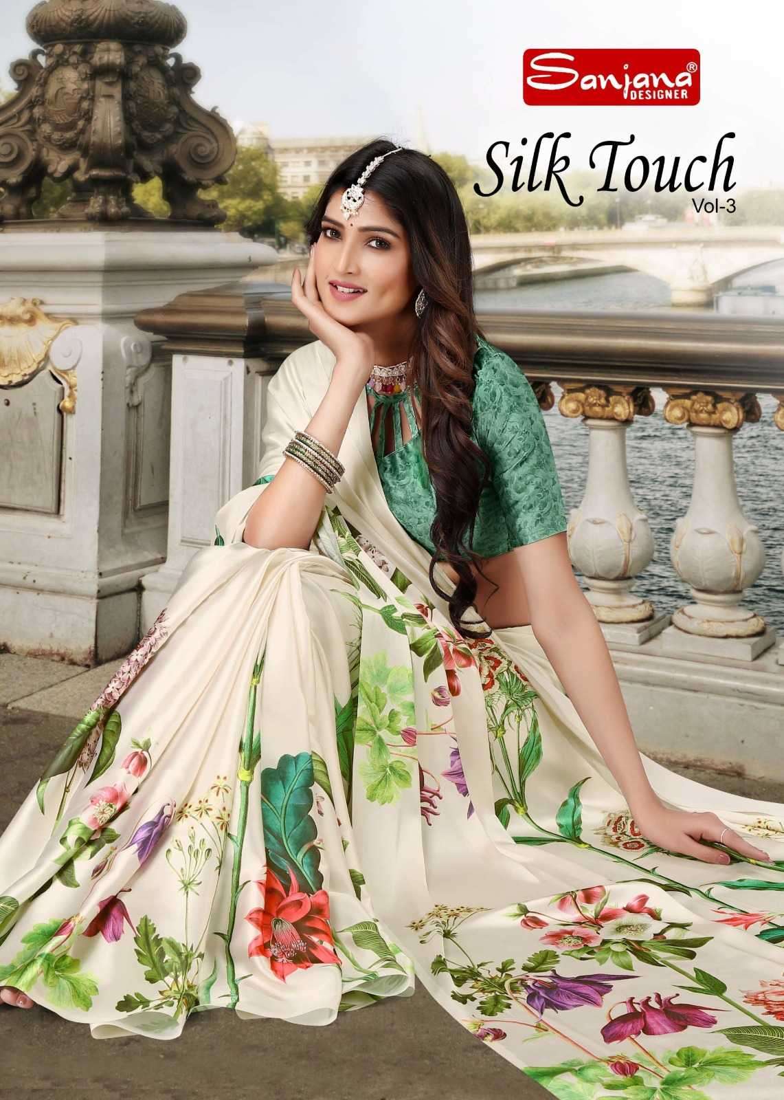 sanjana silk touch vol 3 series 9001-9006 japan silk saree