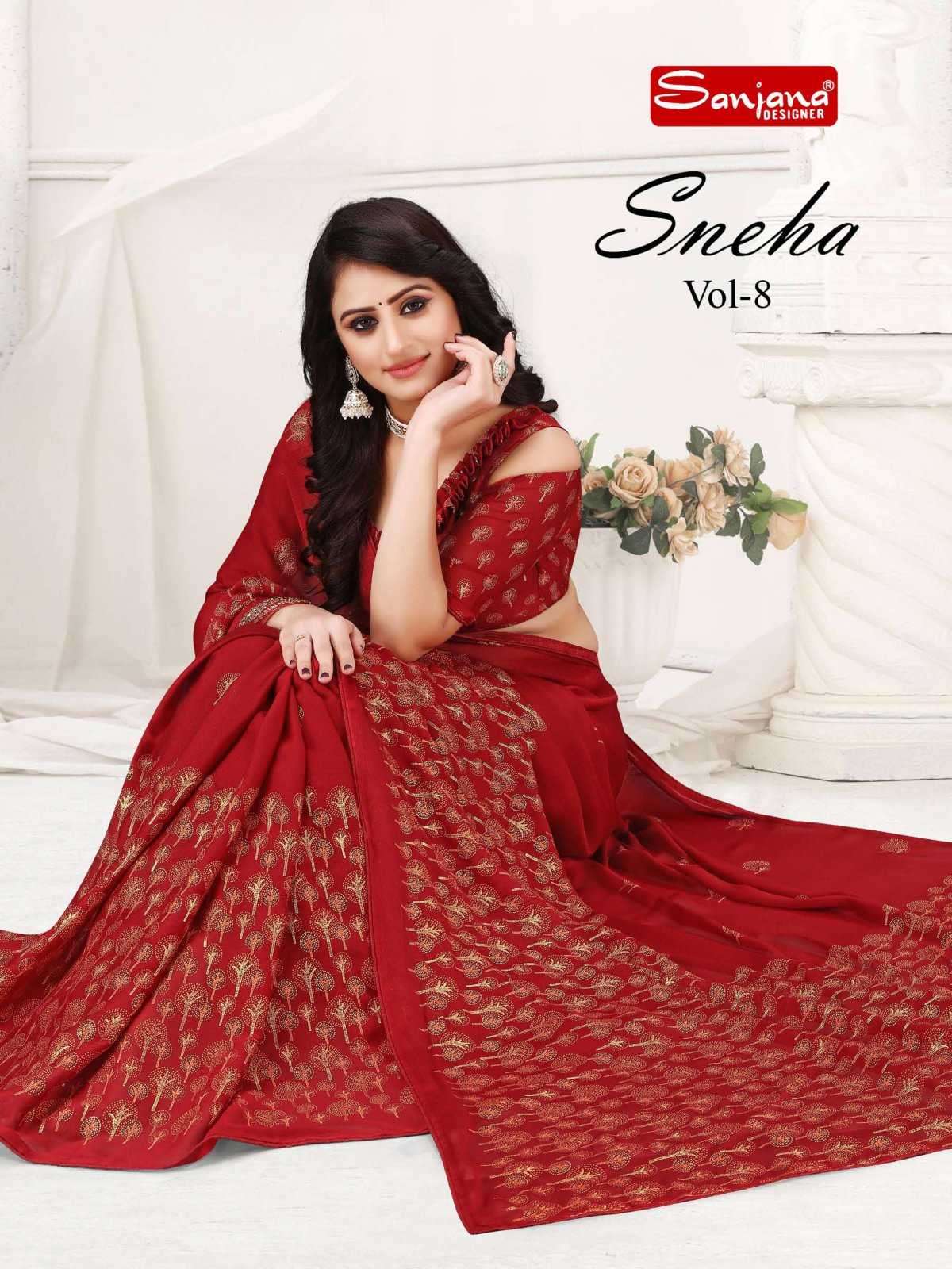 sanjana sneha vol 8 series 143-148 fancy saree