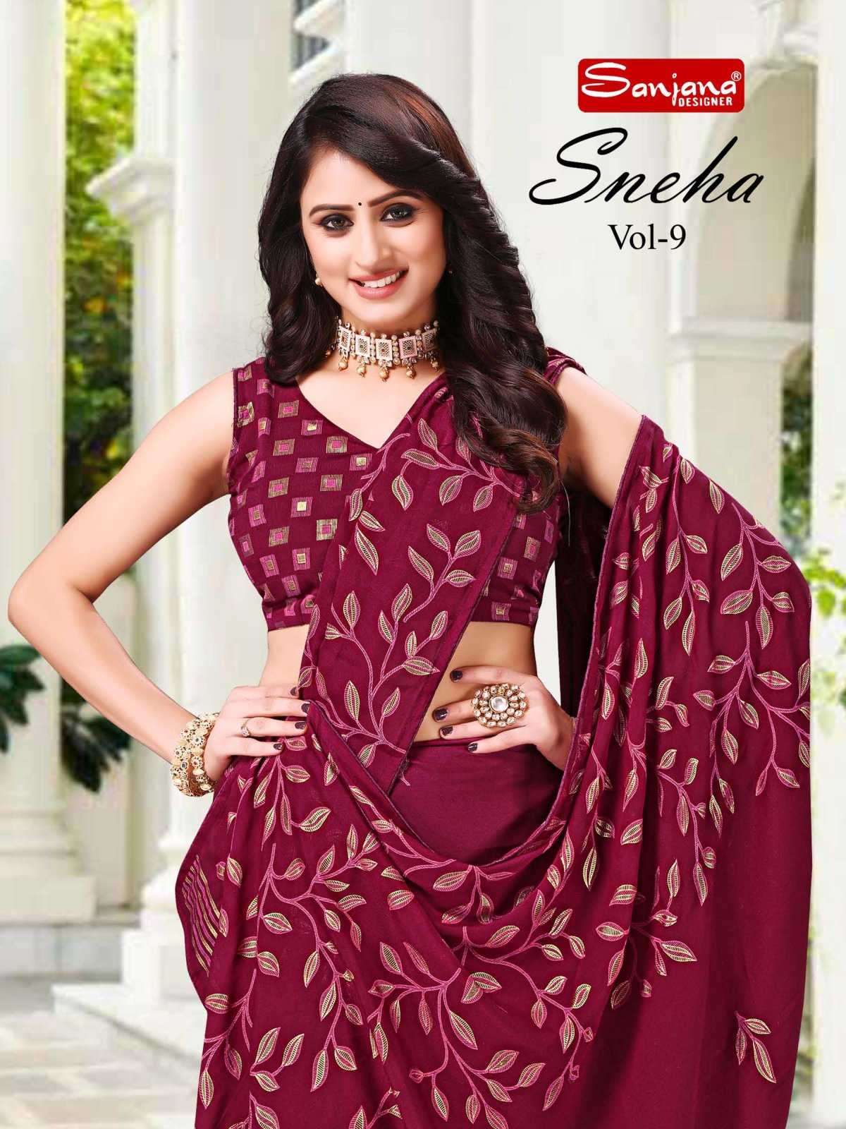 sanjana sneha vol 9 series 149-154 fancy saree