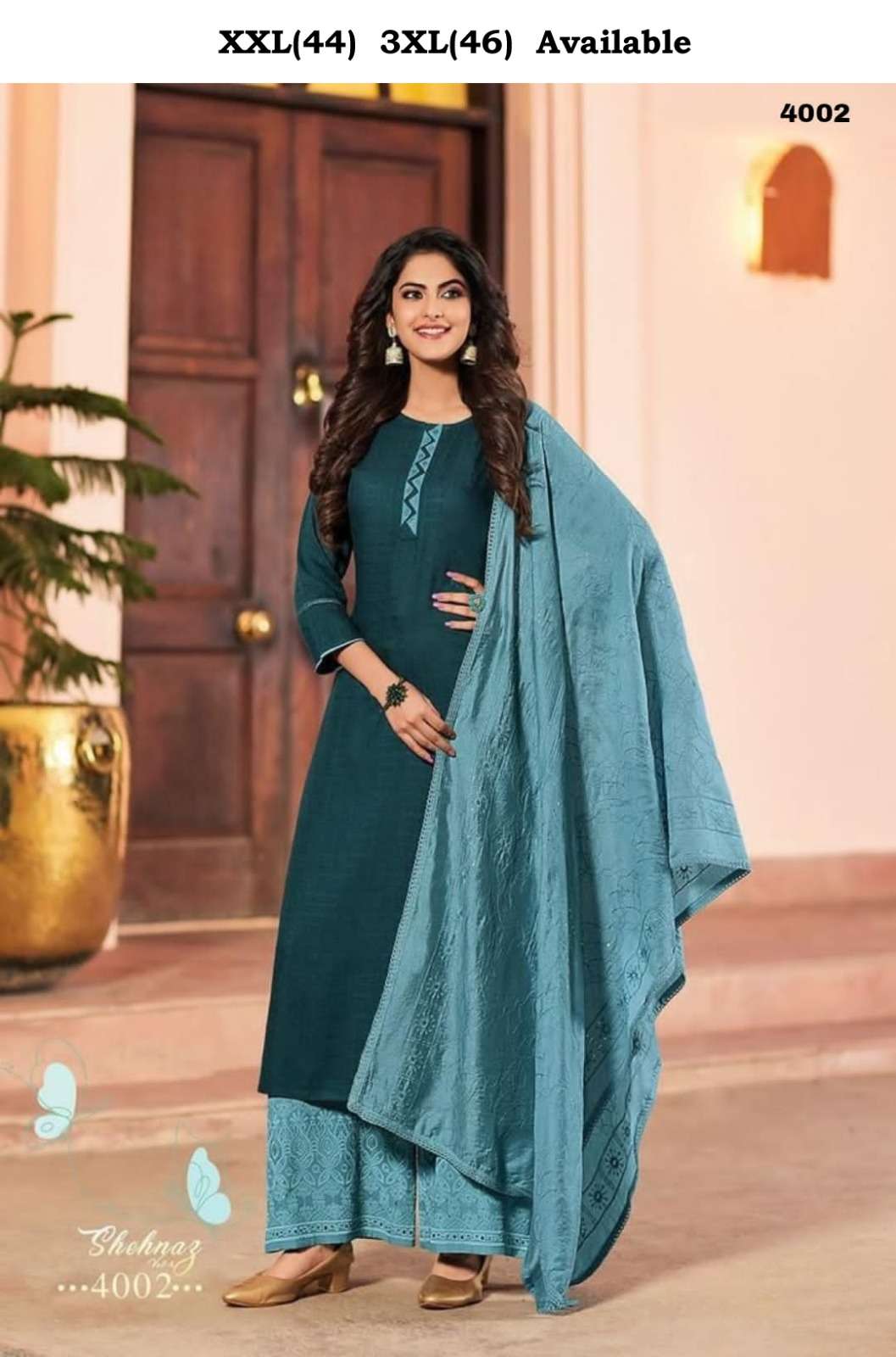 Shehnaz Vol 4 designer Heavy Rayon Dobby With Katha Work suit