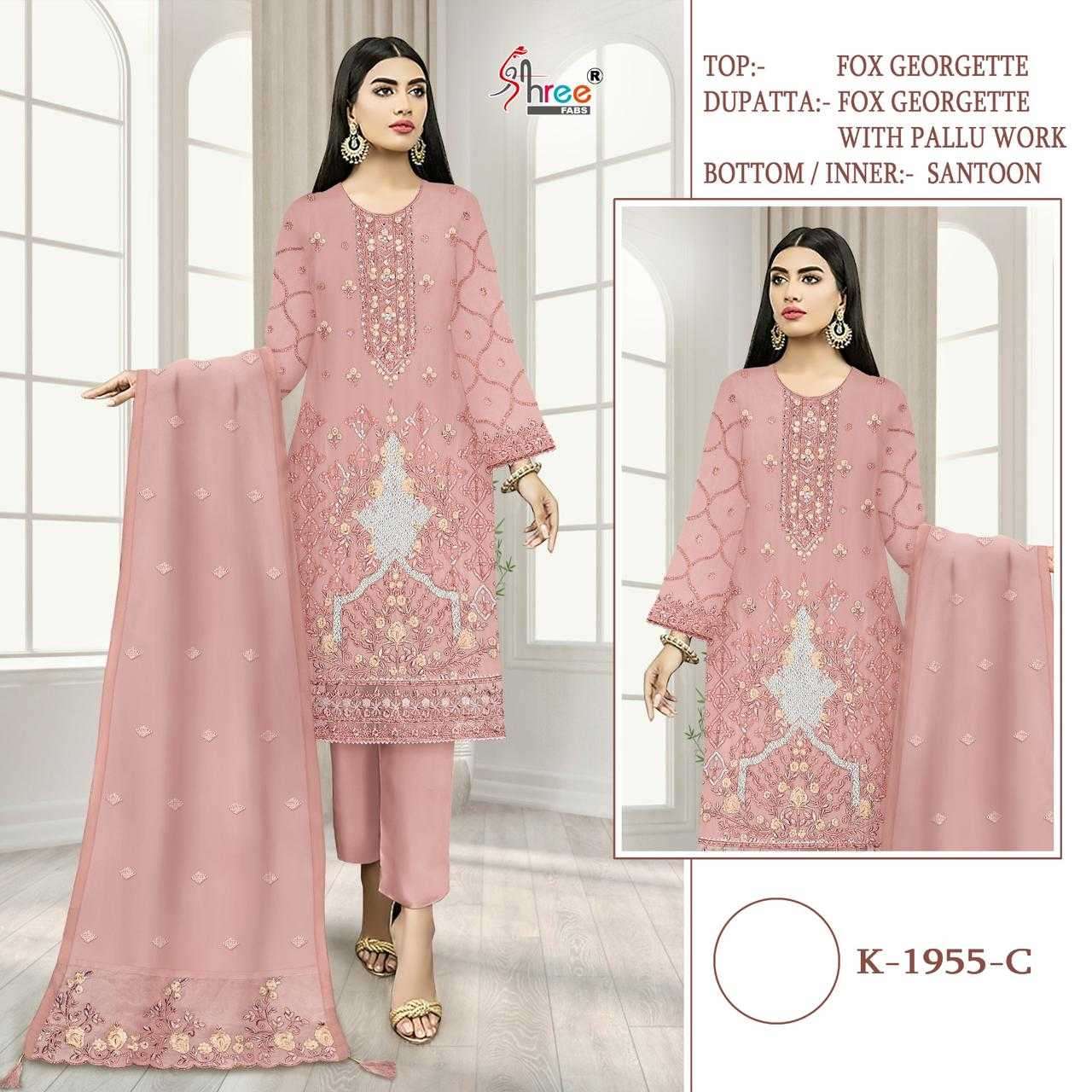 shree fab K-1955 Fox jeorgett very heavy embroidered suit