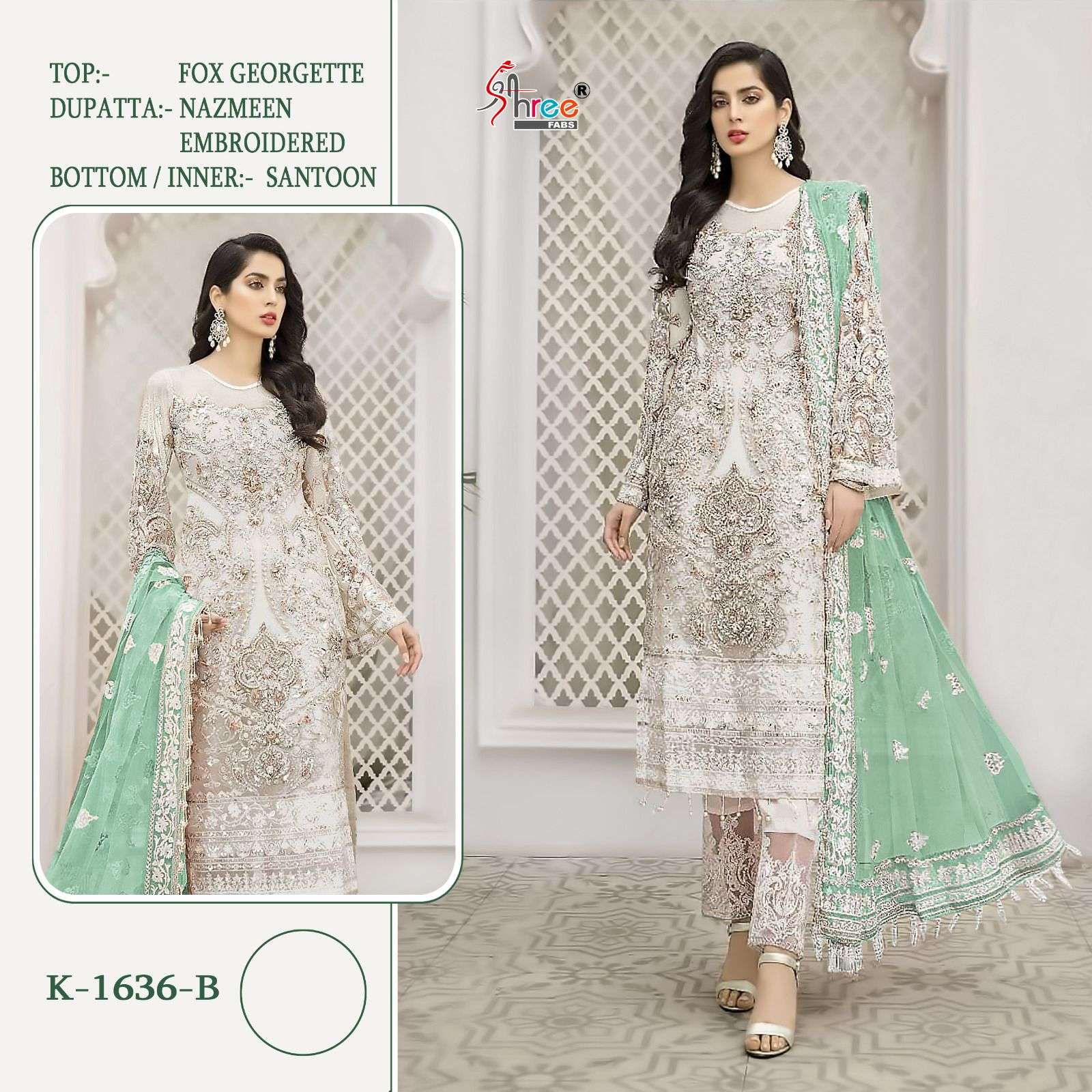 Shree fabs K-1636 designer faux georgette suit